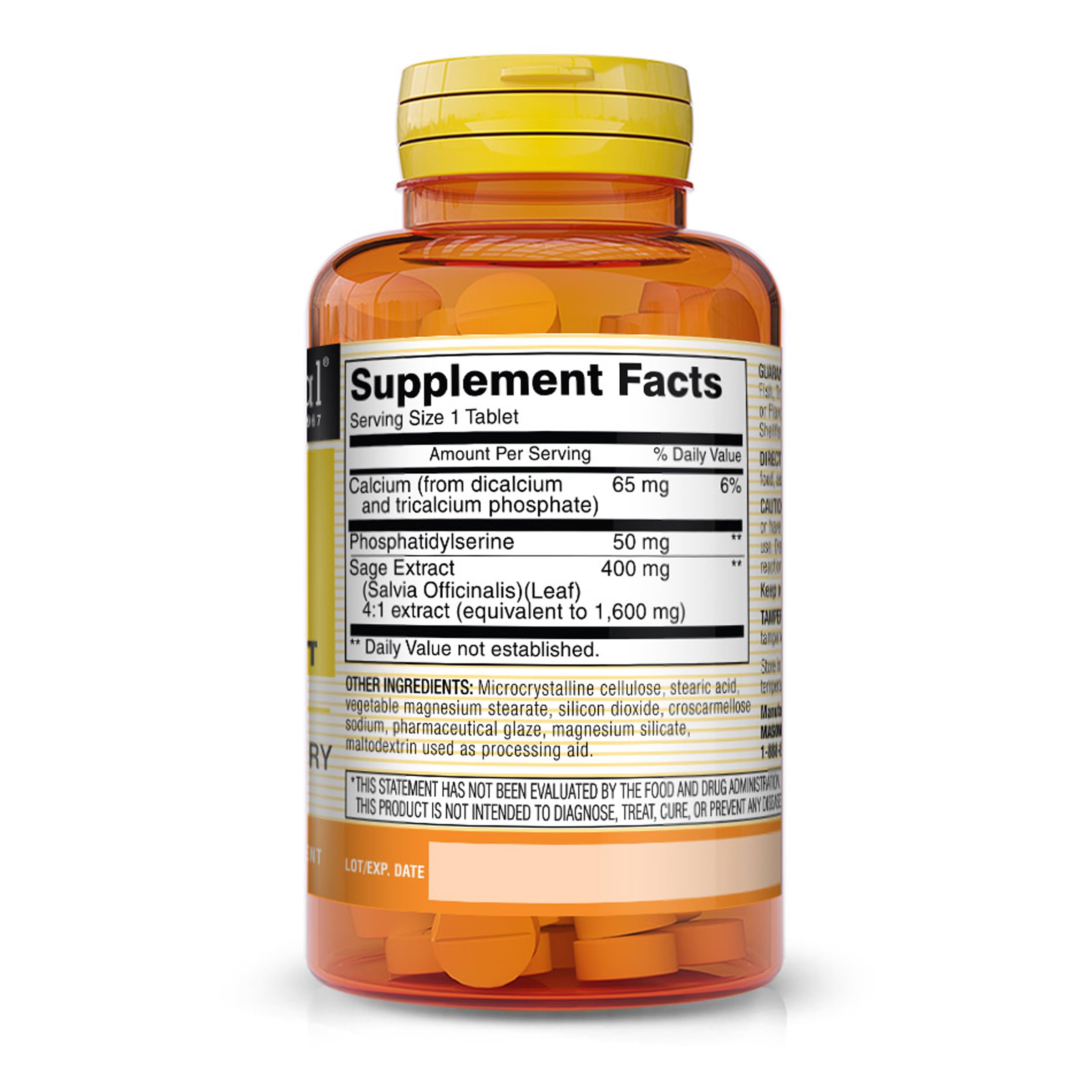 Foto 2 | Suplemento Mason Natural Brain Power Con Extracto De Salvia 60 Cápsulas - Venta Internacional.