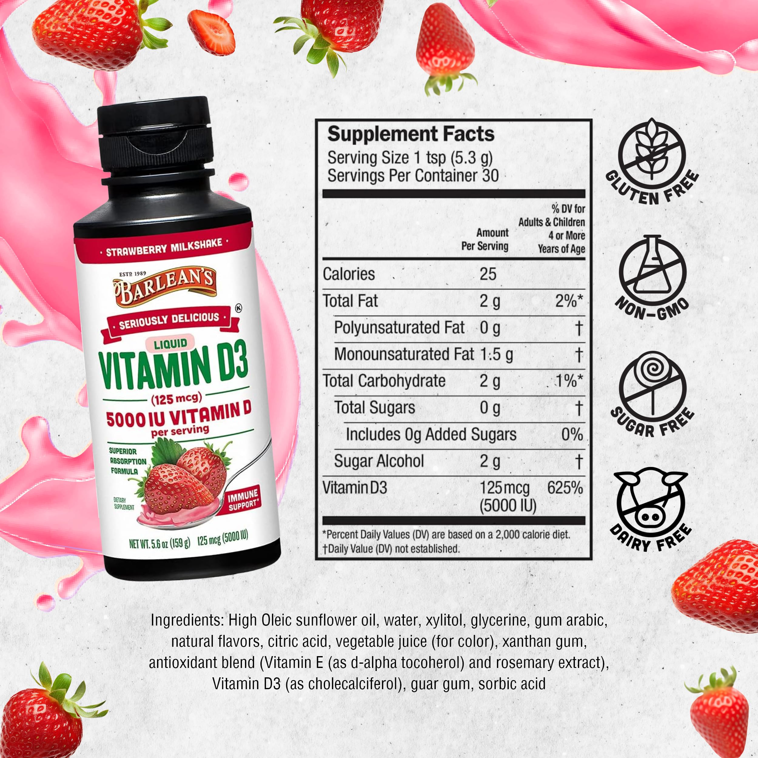 Foto 7 pulgar | Suplemento Barlean's Liquid Vitamina D 5000 Ui D3 165 Ml - Venta Internacional.