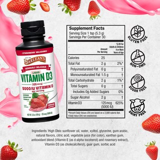 Foto 6 | Suplemento Barlean's Liquid Vitamina D 5000 Ui D3 165 Ml - Venta Internacional.
