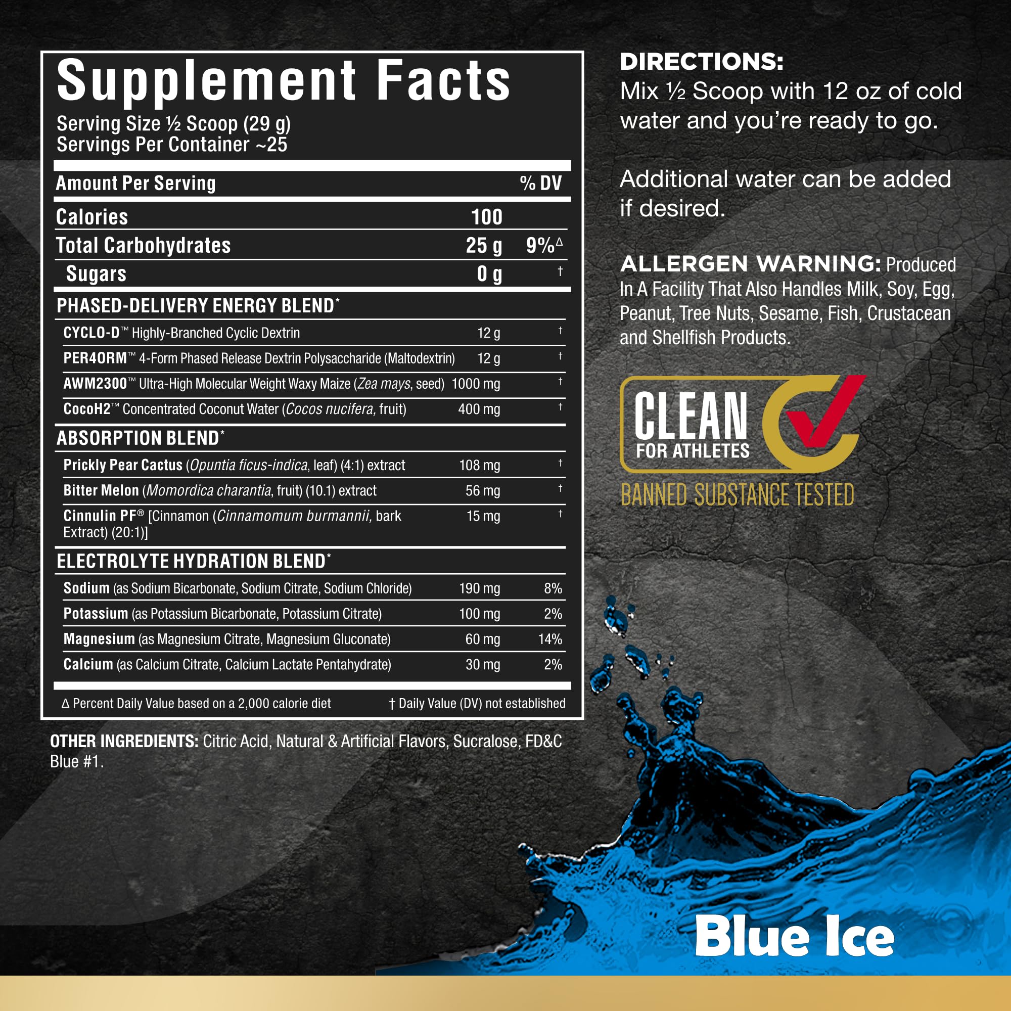 Foto 3 pulgar | Suplemento Allmax Nutrition Carbion+ Workout Hydration, 25 Porciones - Venta Internacional.