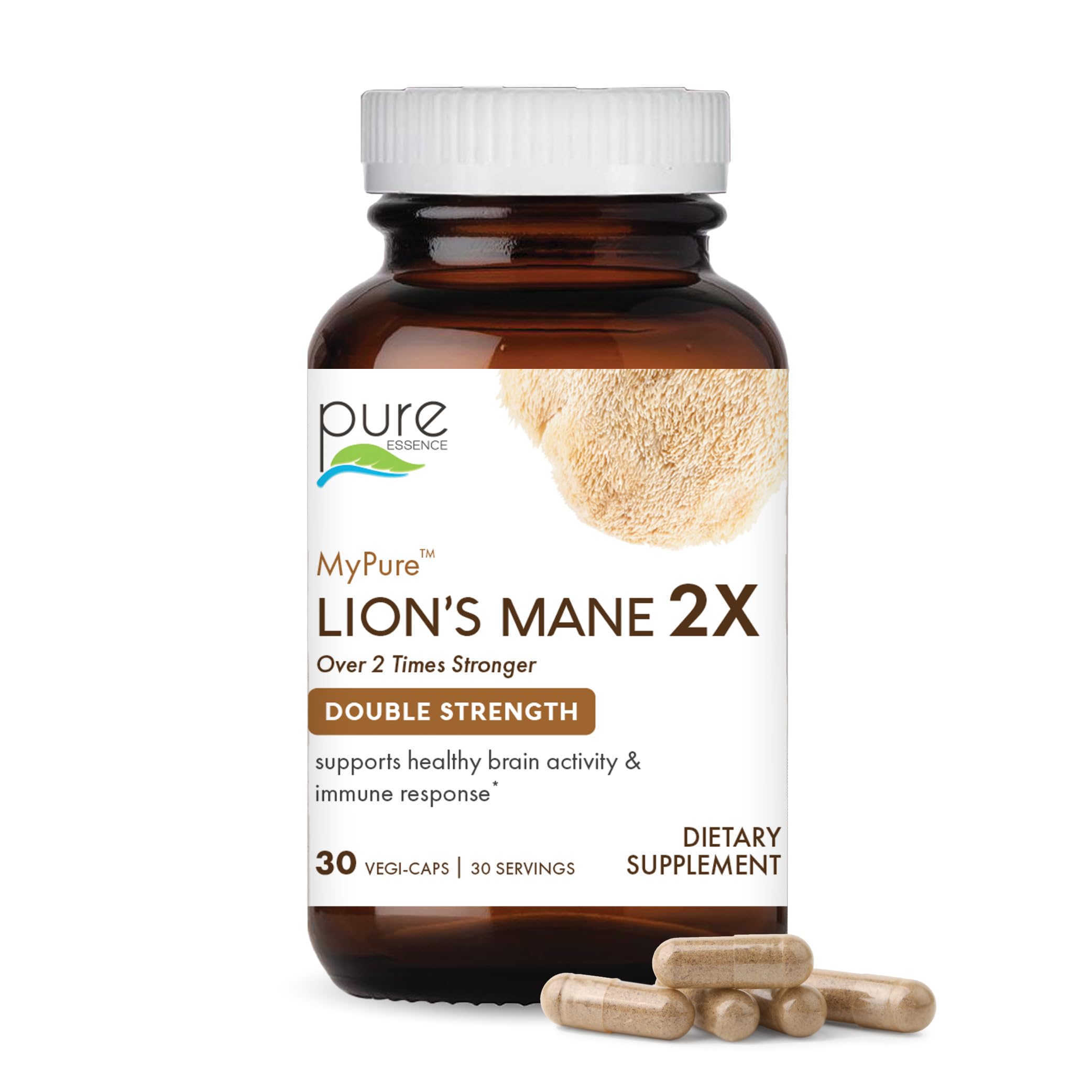 Foto 2 pulgar | Suplemento Pure Essence Labs Mypure Lion's Mane 2 X 30 Cápsulas - Venta Internacional.
