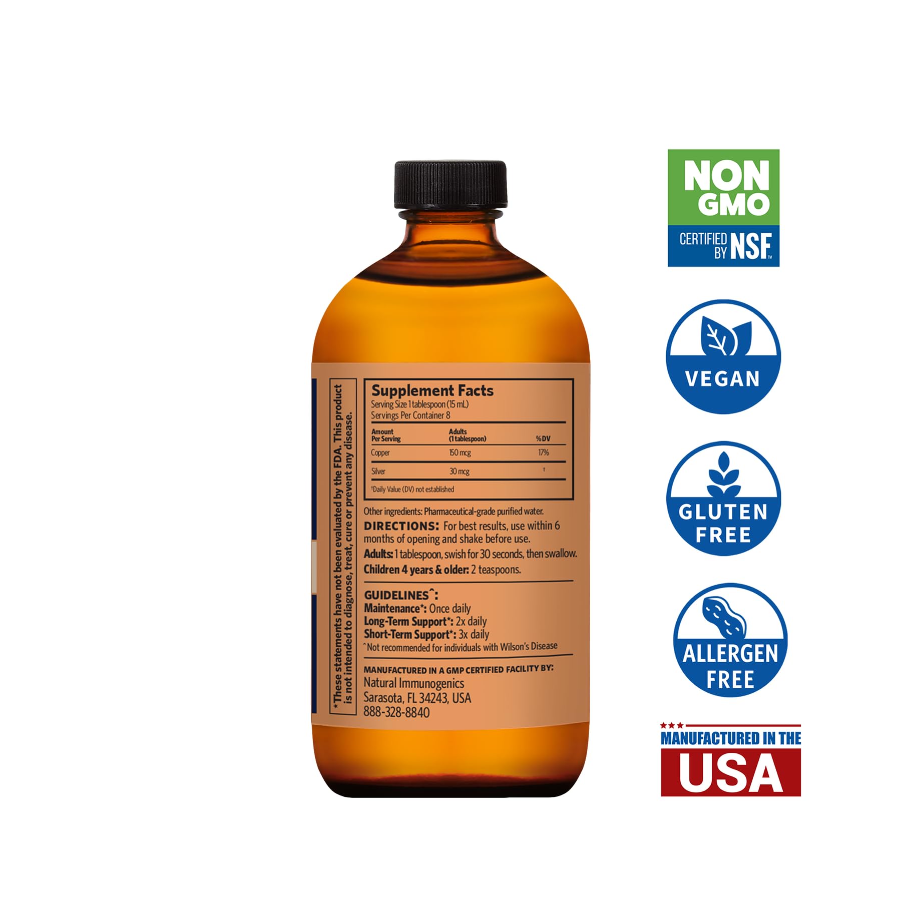 Foto 5 pulgar | Suplemento De Hidrosol De Cobre Bioactivo De Sovereign Copper, 120 Ml - Venta Internacional.
