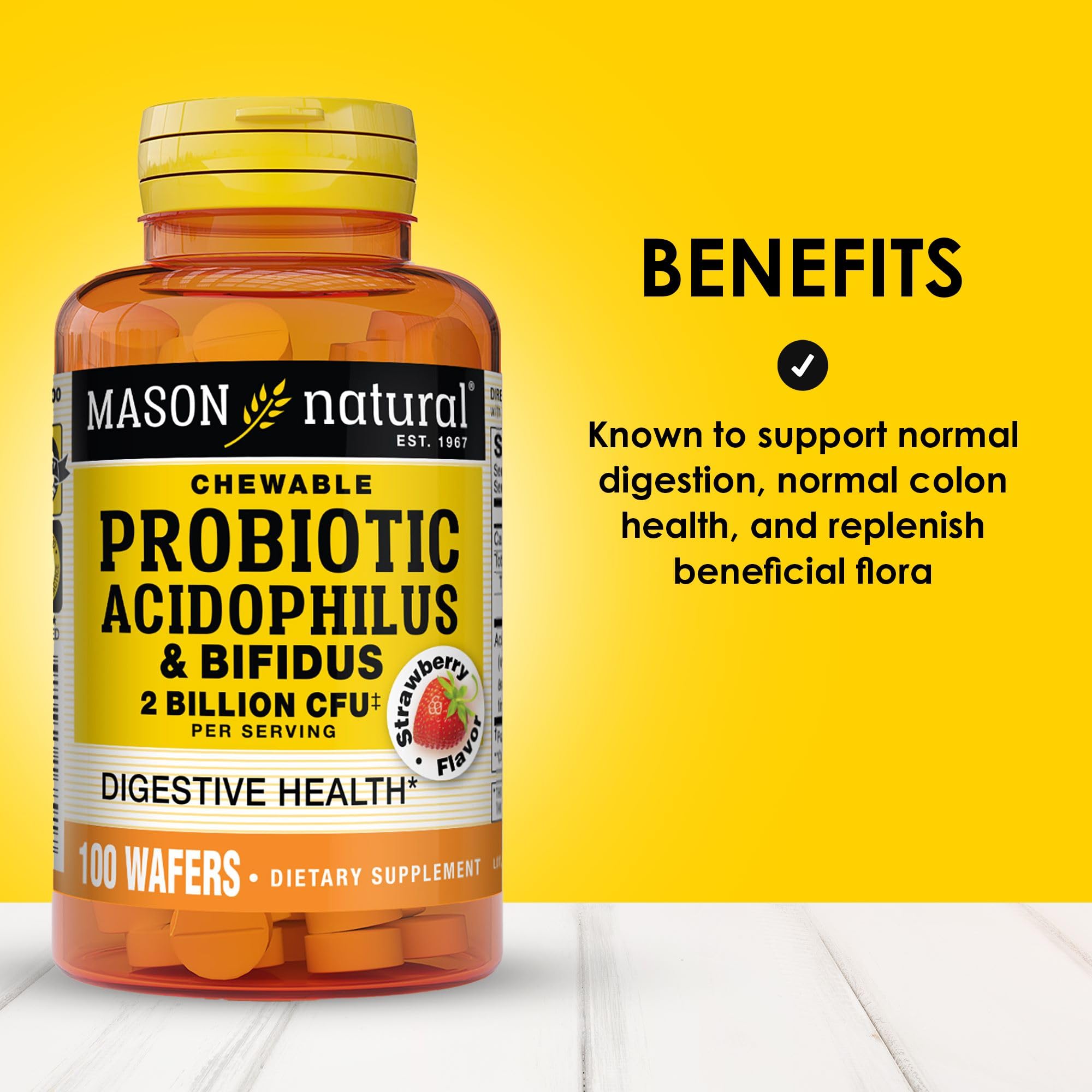 Foto 2 | Suplemento Probiótico Mason Natural Acidophilus Con Bífidus - Venta Internacional.