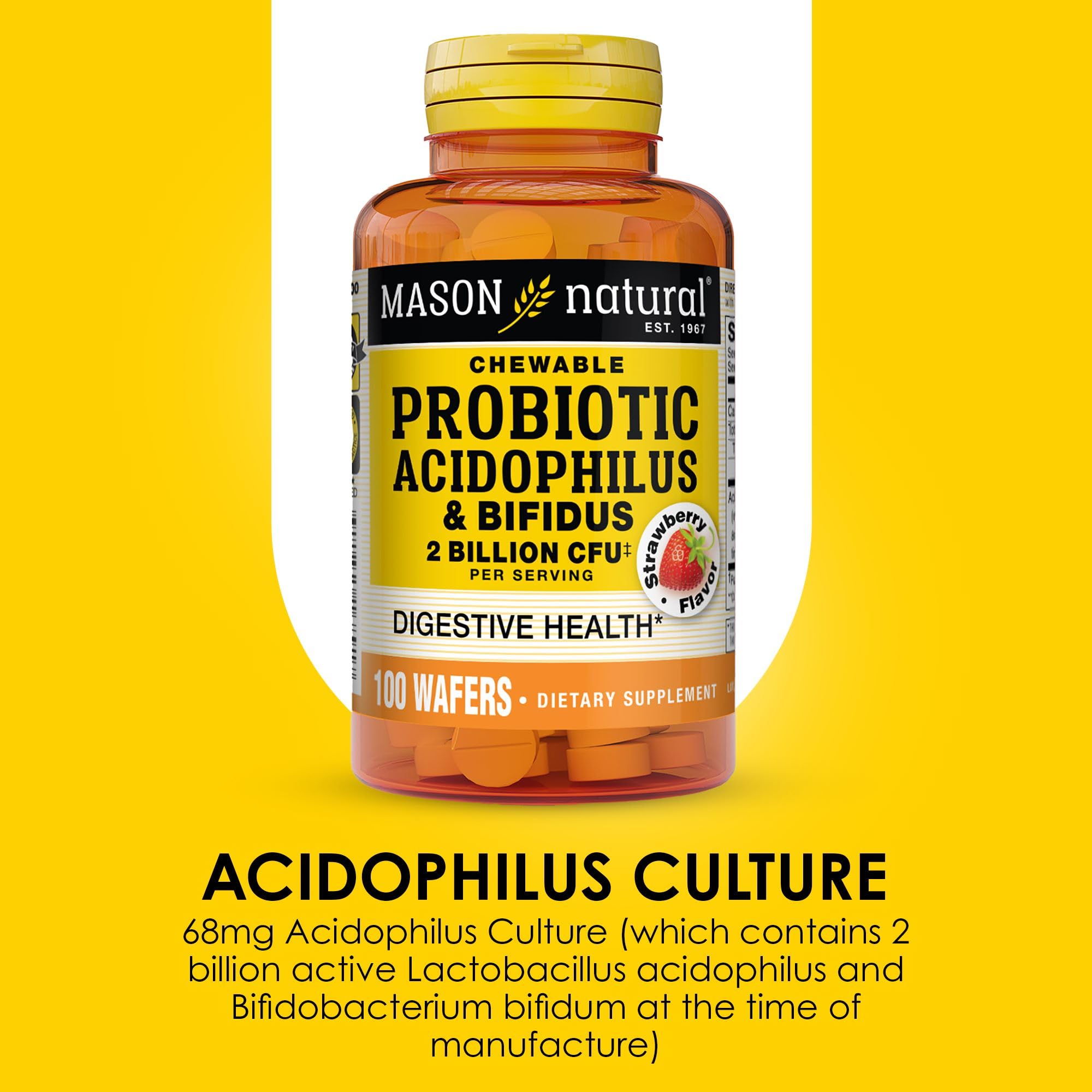 Foto 4 | Suplemento Probiótico Mason Natural Acidophilus Con Bífidus - Venta Internacional.