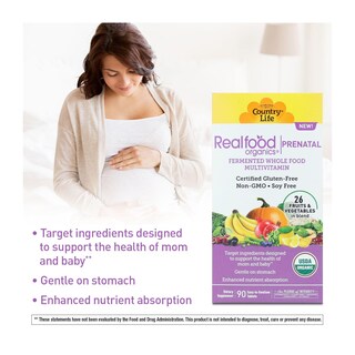Foto 4 | Realfood Organics Prenatal Country Life 90 Tabletas-Venta Internacional