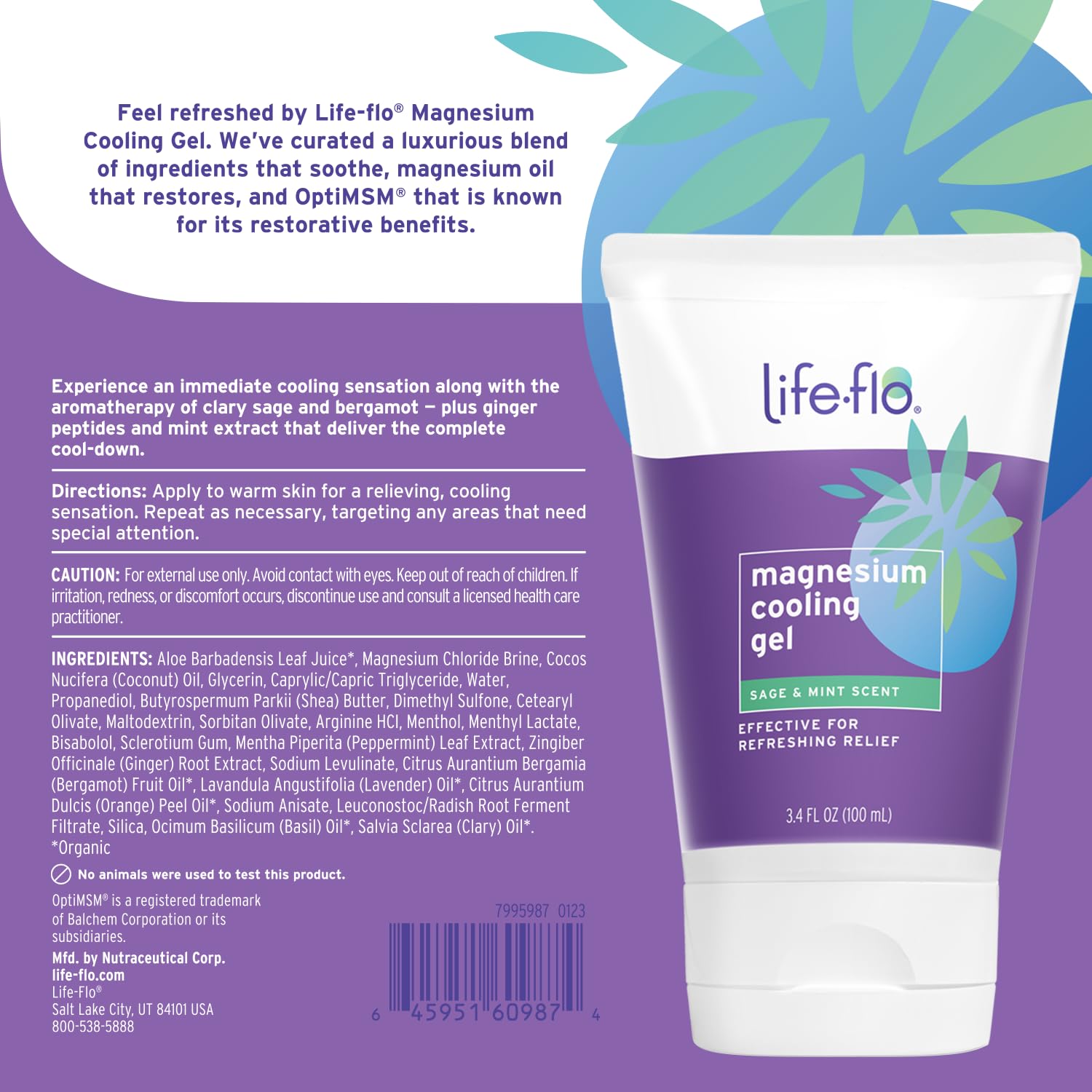 Foto 3 pulgar | Gel Refrescante Life-flo Magnesio Para Sofocos 100 Ml - Venta Internacional.