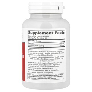 Foto 2 | Protocolo De Suplemento Para Life Balance Quercetina Con Bromelina 120 Cápsulas - Venta Internacional.