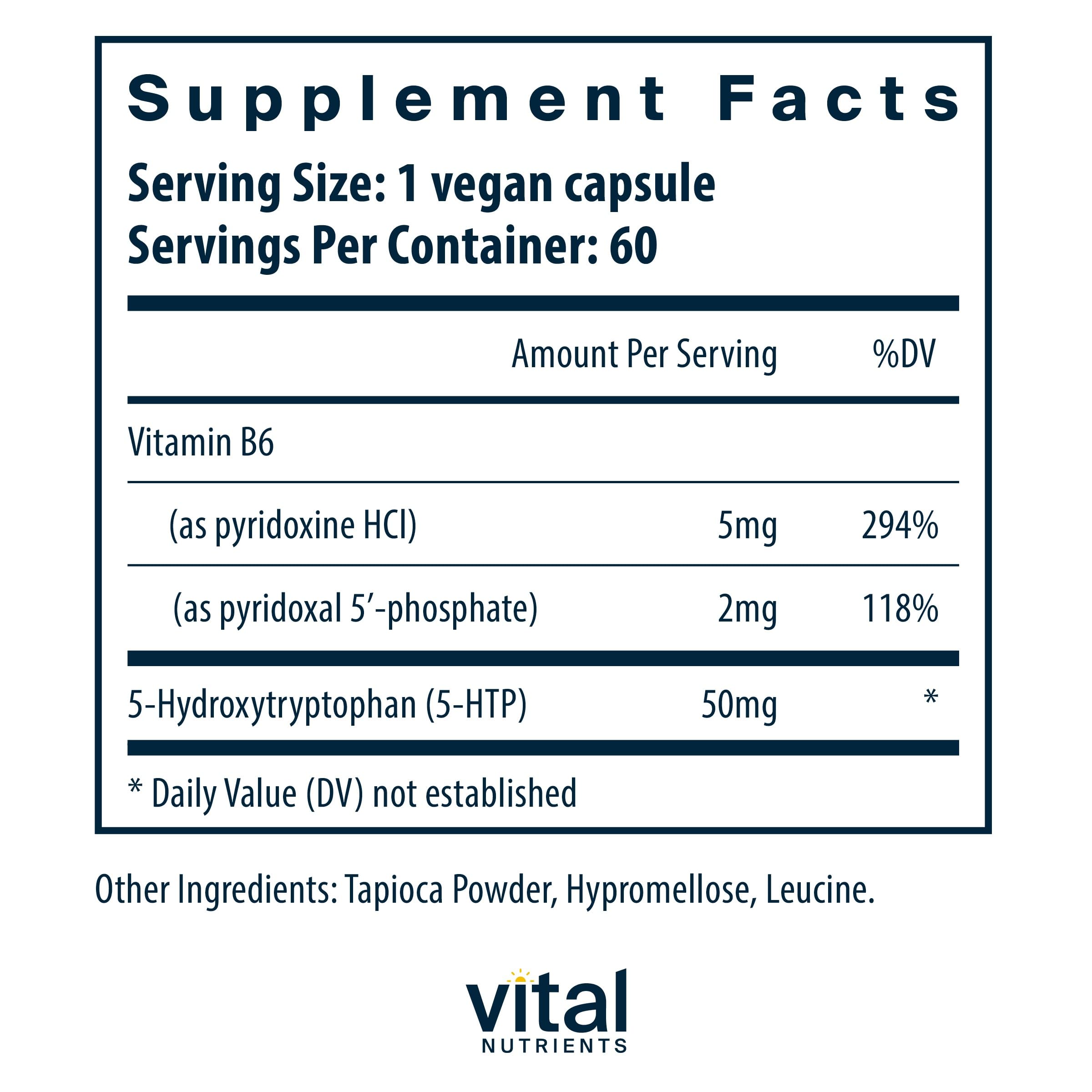 Foto 3 pulgar | Suplemento Vital Nutrients 5-htp, 50 Mg, Apoyo A La Serotonina, 60 Cápsulas - Venta Internacional.