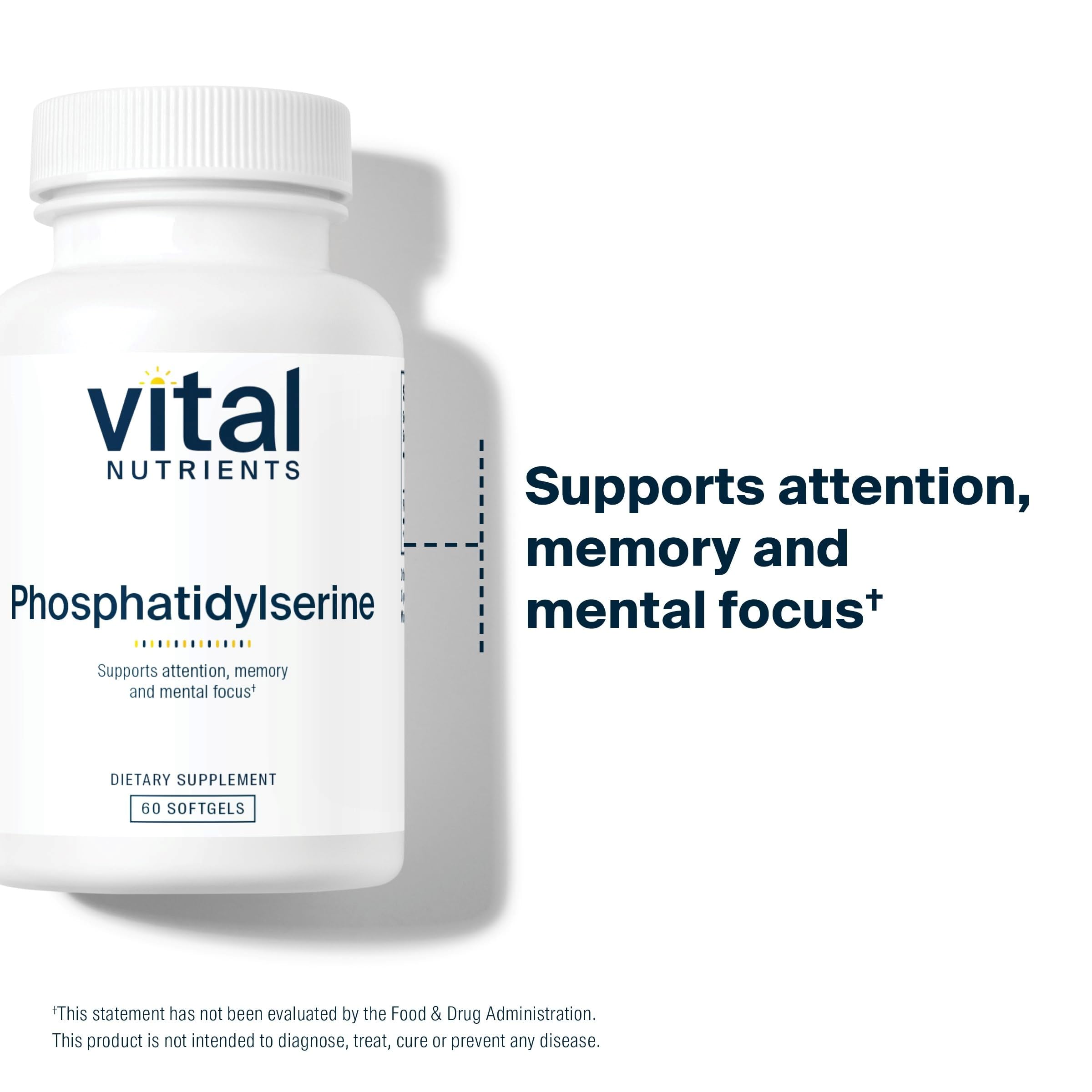Foto 4 pulgar | Suplemento De Fosfatidilserina De Vital Nutrients, 150 Mg, 60 Cápsulas Blandas - Venta Internacional.