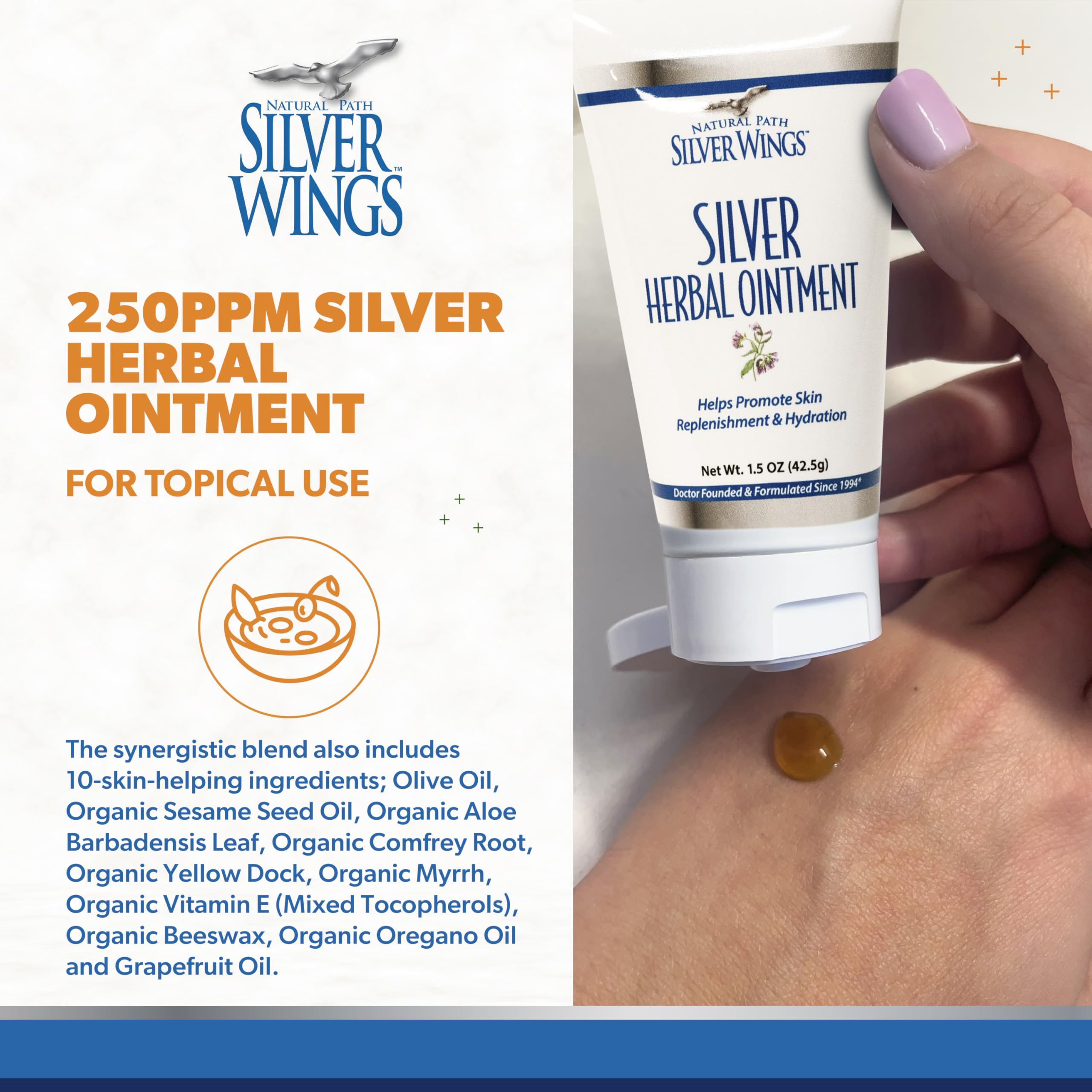 Foto 4 pulgar | Pomada A Base De Hierbas Natural Path Silver Wings, 250 Ppm, Plata, 44 Ml - Venta Internacional.