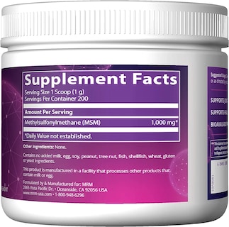 Foto 2 | Suplemento Mrm Nutrition Msm Crystals Joint Health 200 Porciones - Venta Internacional.