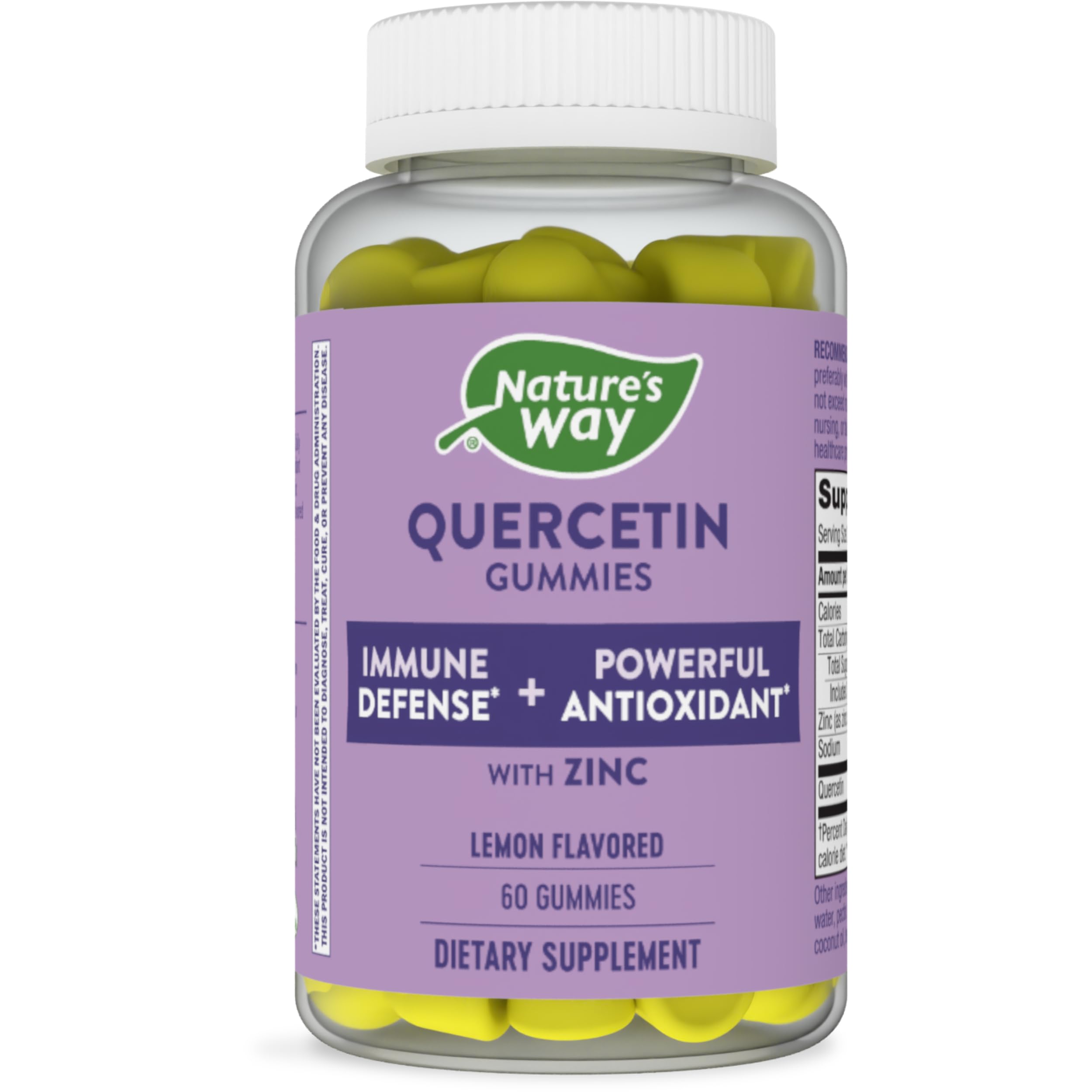 Foto 2 pulgar | Gomitas Nature's Way Quercetina con Zinc 60 Unidades - Venta Internacional