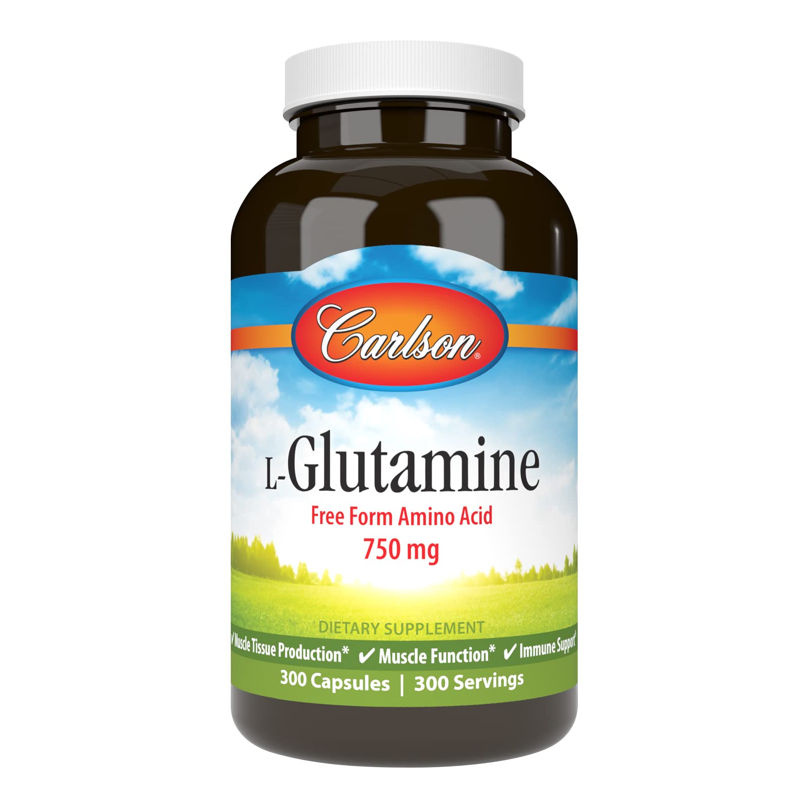 Foto 2 pulgar | Suplemento Carlson L-glutamina 750 Mg 300 Cápsulas - Venta Internacional