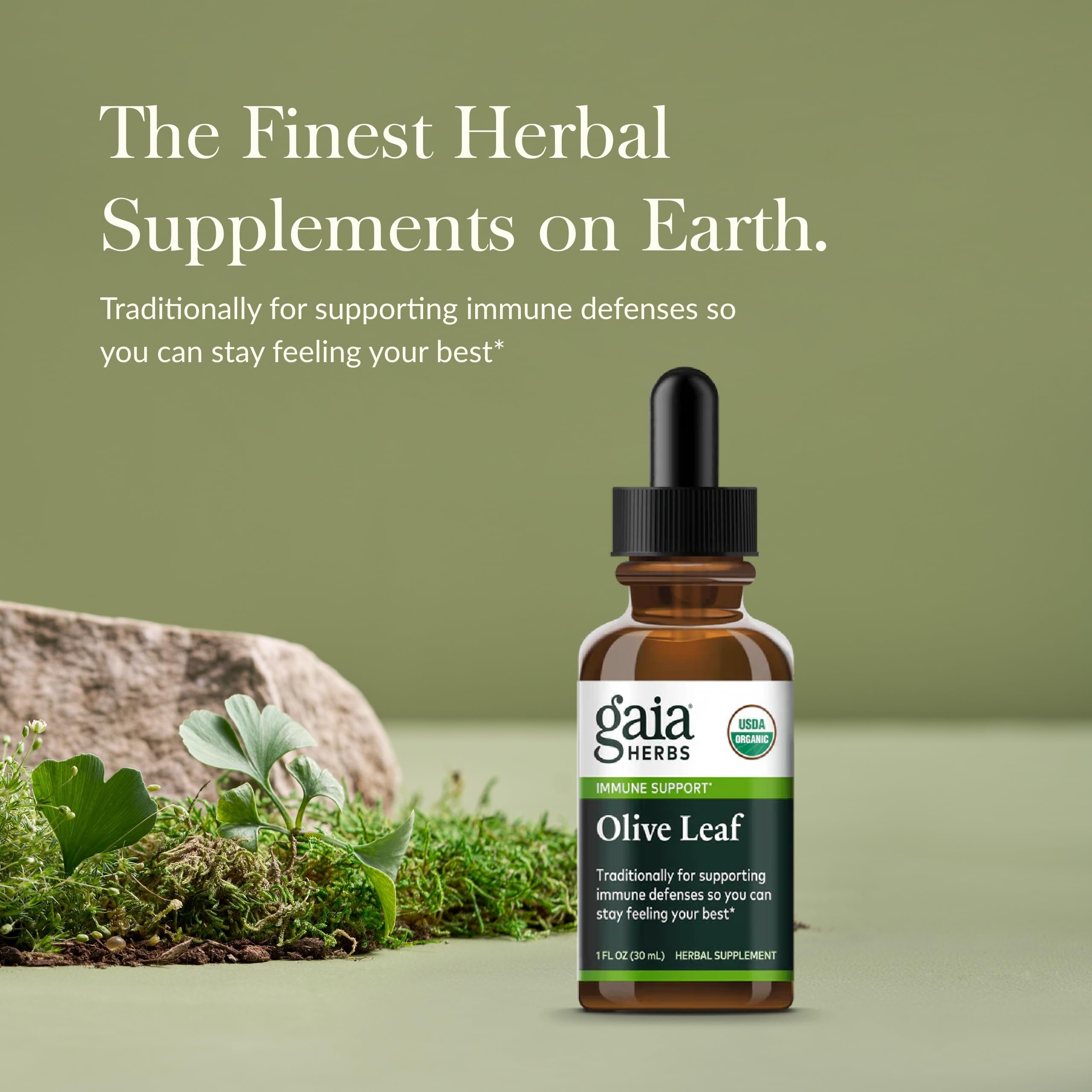 Foto 2 | Extracto Líquido De Hoja De Olivo De Gaia Herbs 30 Ml - Venta Internacional.