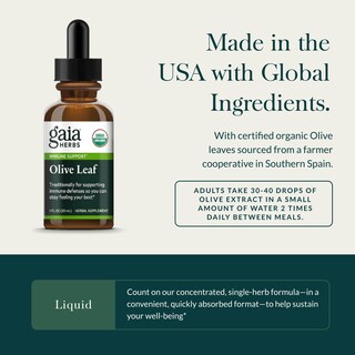 Foto 4 | Extracto Líquido De Hoja De Olivo De Gaia Herbs 30 Ml - Venta Internacional.