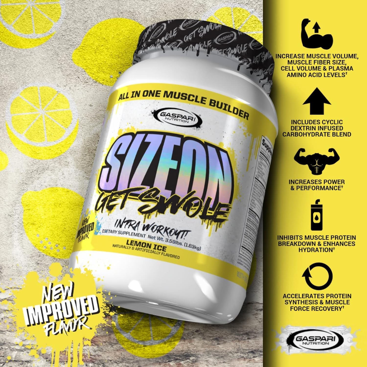 Foto 6 pulgar | Suplemento Gaspari Nutrition Sizeon De 1,63 Kg De Limón Durante El Entrenamiento - Venta Internacional.
