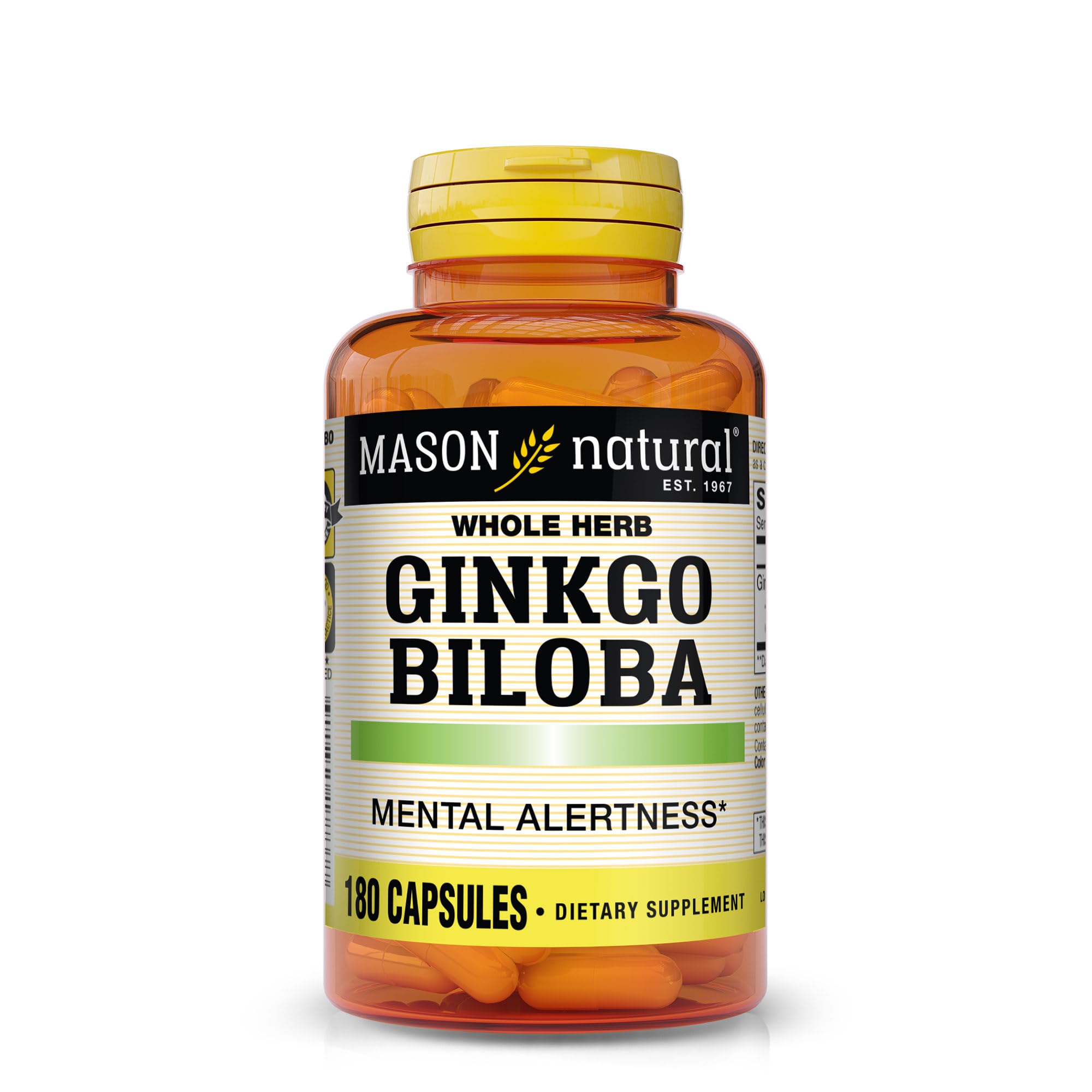 Foto 2 pulgar | Cápsulas De Ginkgo Biloba Supplement Mason Natural, 180 Unidades - Venta Internacional.