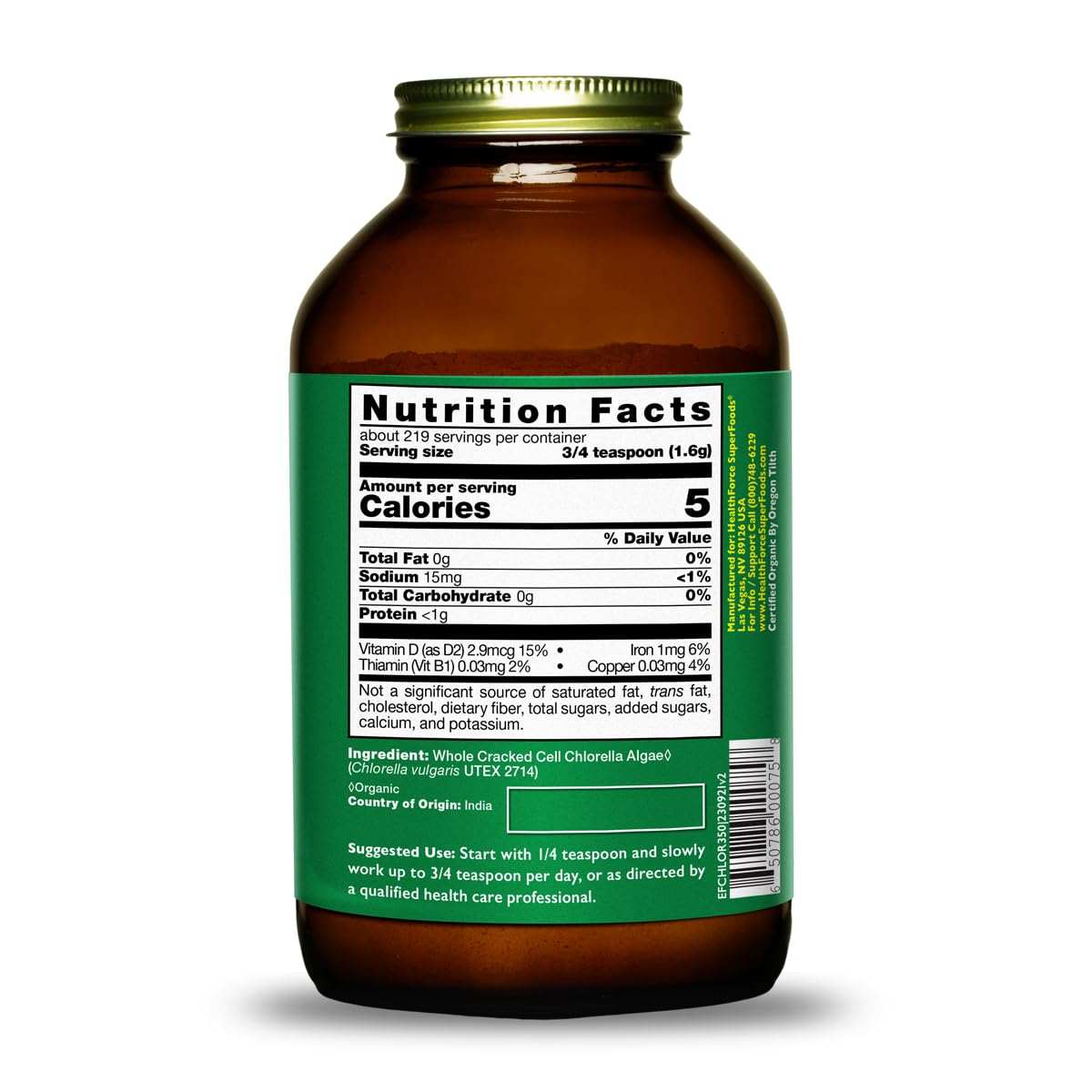 Foto 3 pulgar | Suplemento Healthforce Superfoods Chlorella Manna 350g - Venta Internacional.