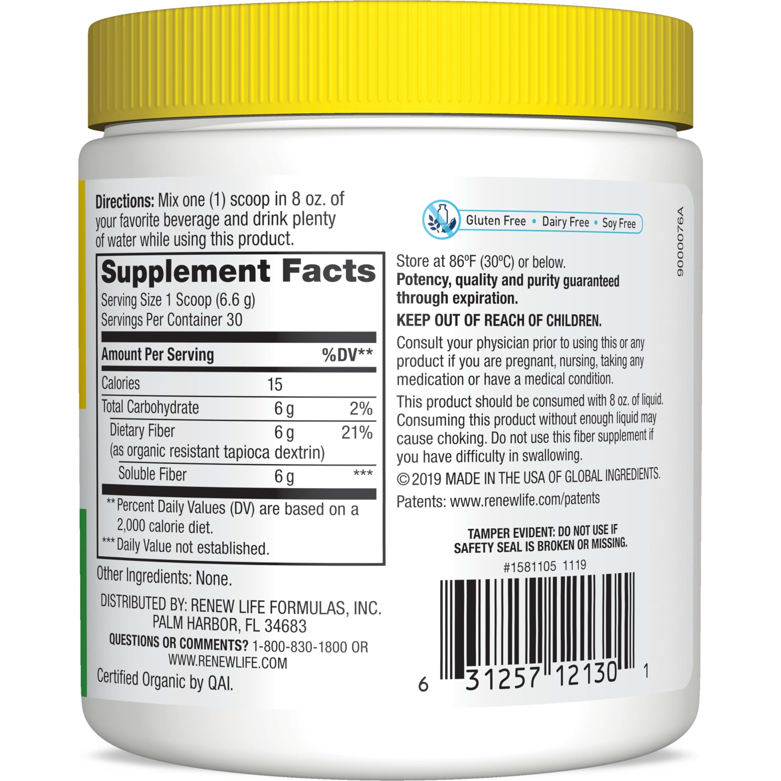 Foto 4 pulgar | Suplemento De Fibra Renew Life Completely Clear 200 Ml - Venta Internacional.