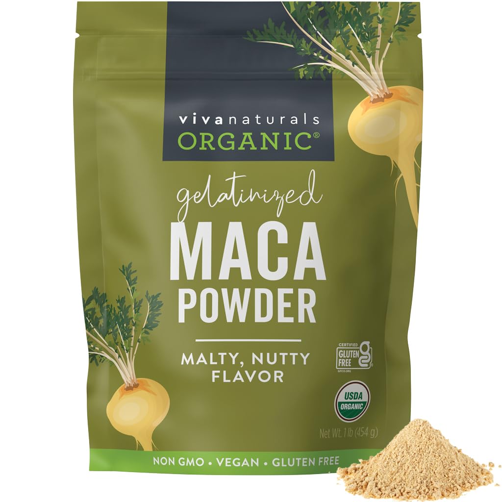 Foto 1 | Maca Orgánica En Polvo Viva Naturals, Gelatinizada, Bolsa De 454 G - Venta Internacional.