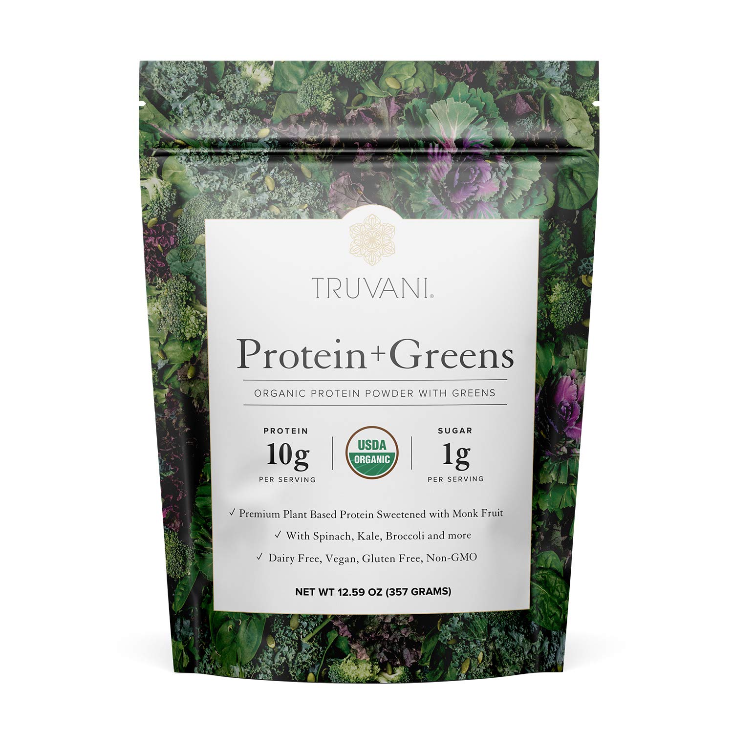 Foto 2 pulgar | Protein + Greens Truvani 357 g-Venta Internacional