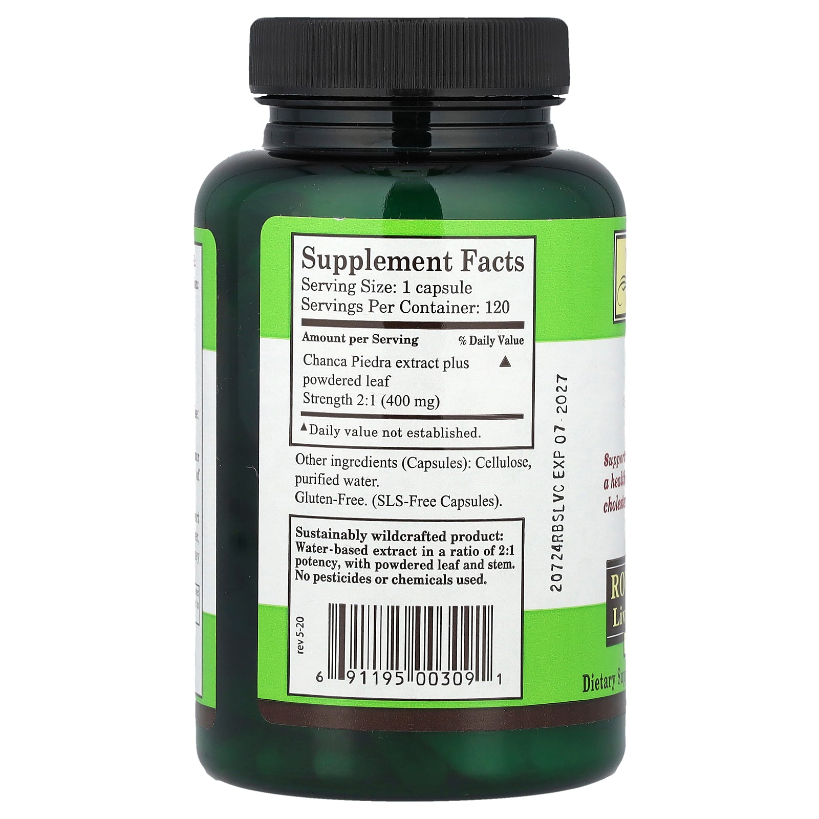 Foto 3 pulgar | Suplemento Whole World Botanicals Royal Chanca Piedra 400 Mg - Venta Internacional.