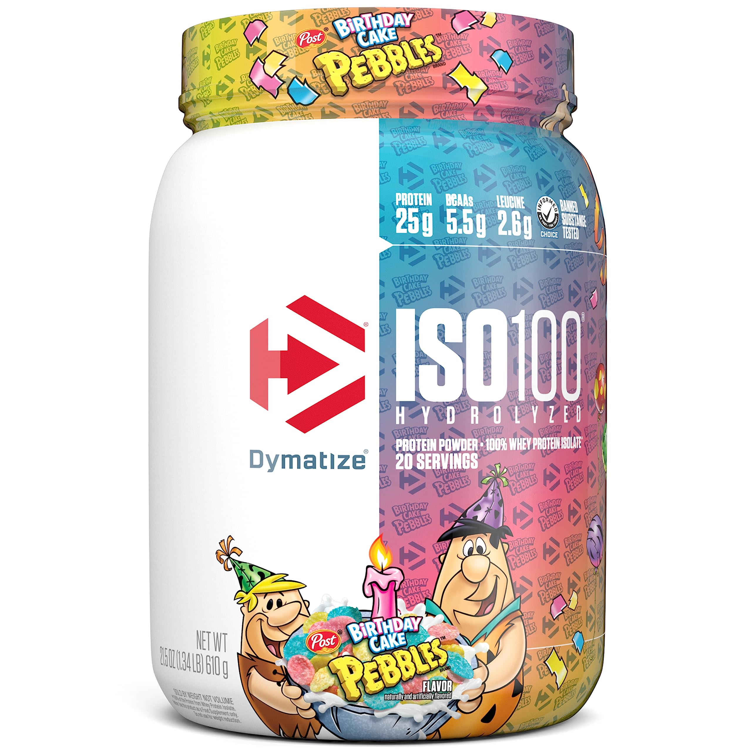 Foto 2 pulgar | Tarta De Cumpleaños Dymatize Iso100 Con Proteína De Suero En Polvo, 20 Porciones - Venta Internacional.