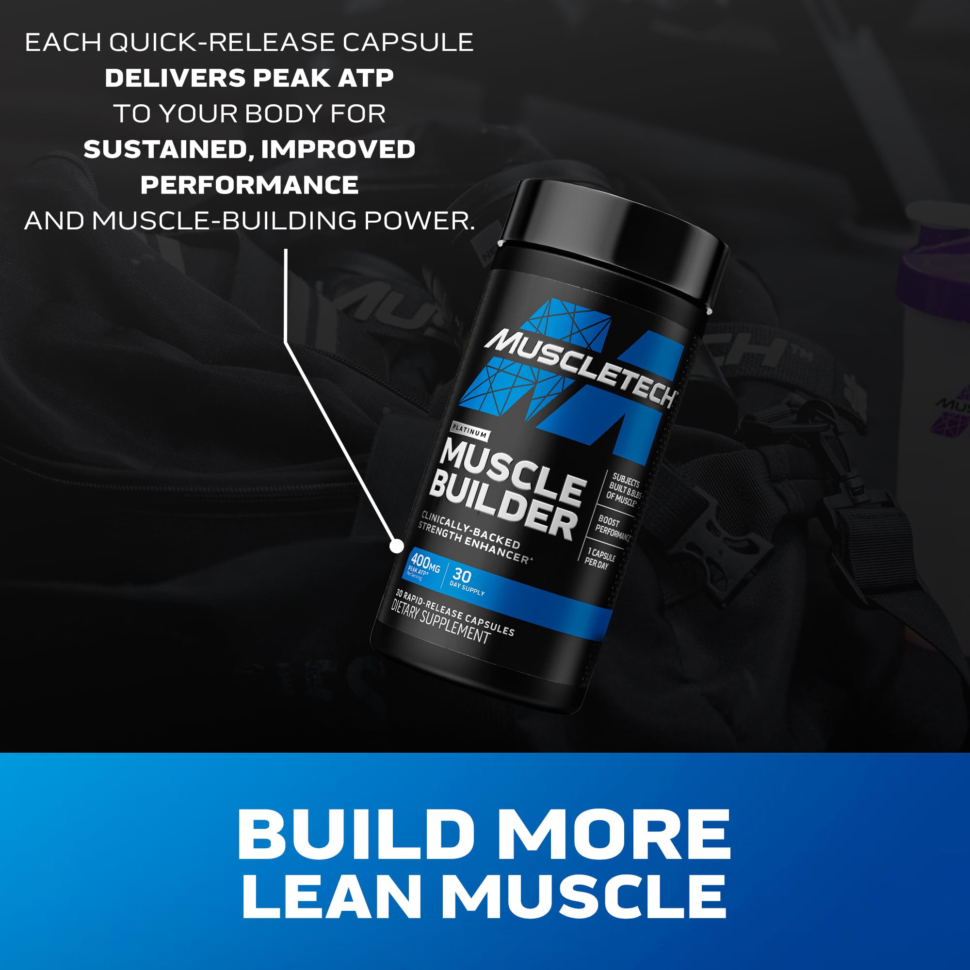 Foto 2 | Suplemento Muscle Builder Muscletech De Óxido Nítrico, 60 Cápsulas - Venta Internacional.