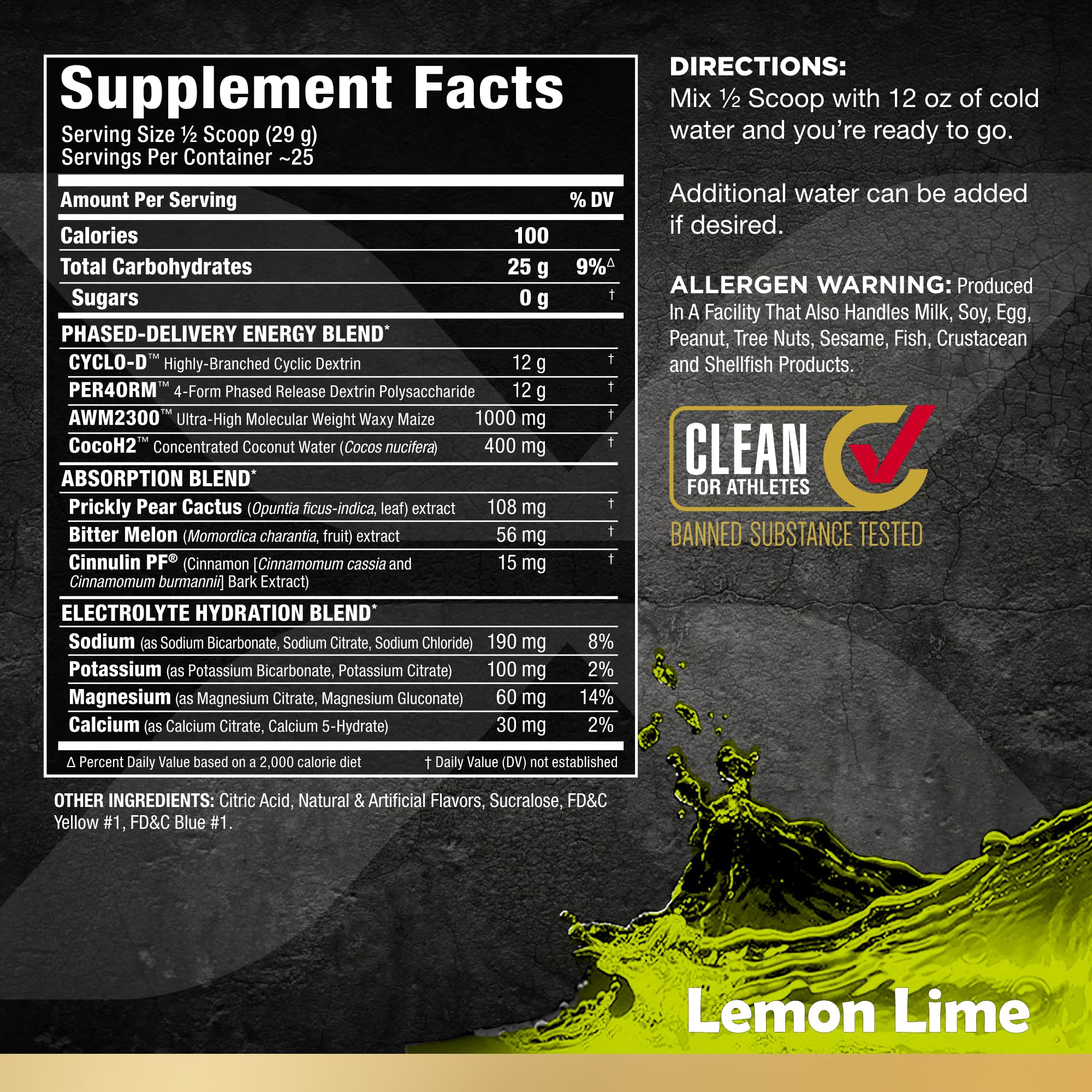 Foto 3 pulgar | Bebida Energética Allmax Nutrition Carbion+ Limón Y Lima 870g - Venta Internacional.