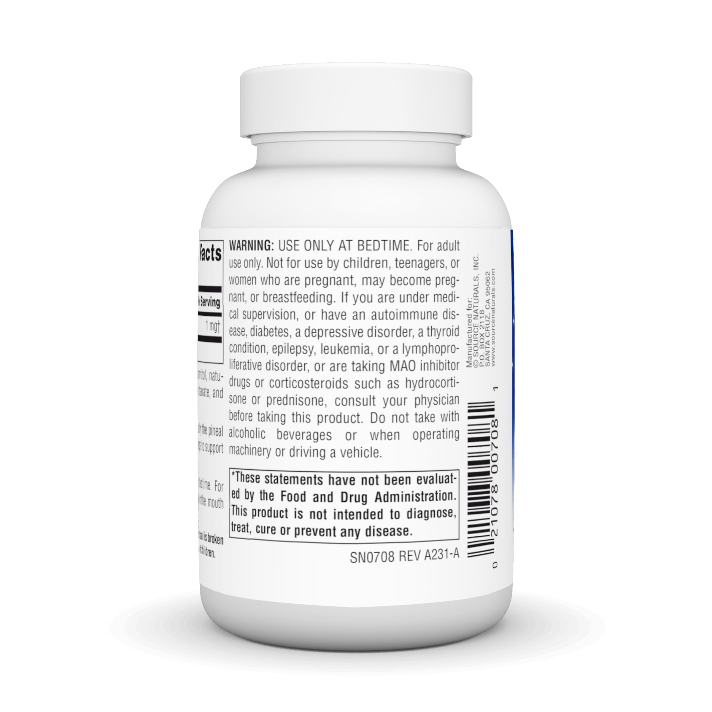 Foto 4 pulgar | Melatonina Source Naturals 300 Tabletas-Venta Internacional