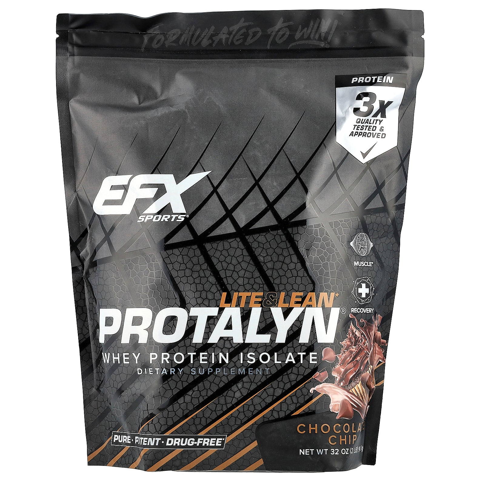 Foto 2 pulgar | Proteína De Suero Aislada Efx Sports Protalyn Con Chispas De Chocolate 907 G - Venta Internacional.