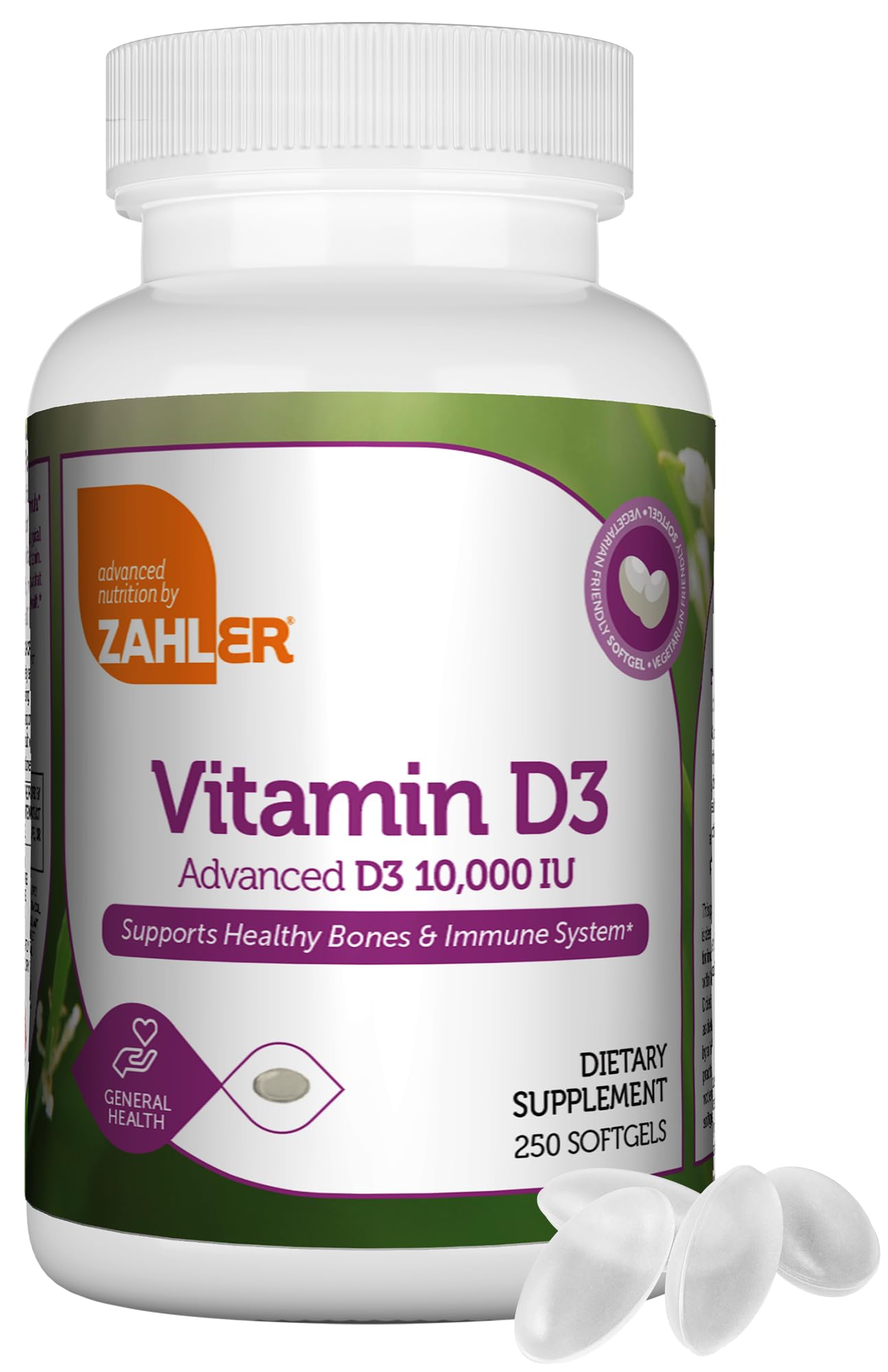 Foto 2 pulgar | Suplemento Alimenticio De Vitamina D3 Avanzada De Zahler, 10 000 Ui, 250 Cápsulas Blandas - Venta Internacional
