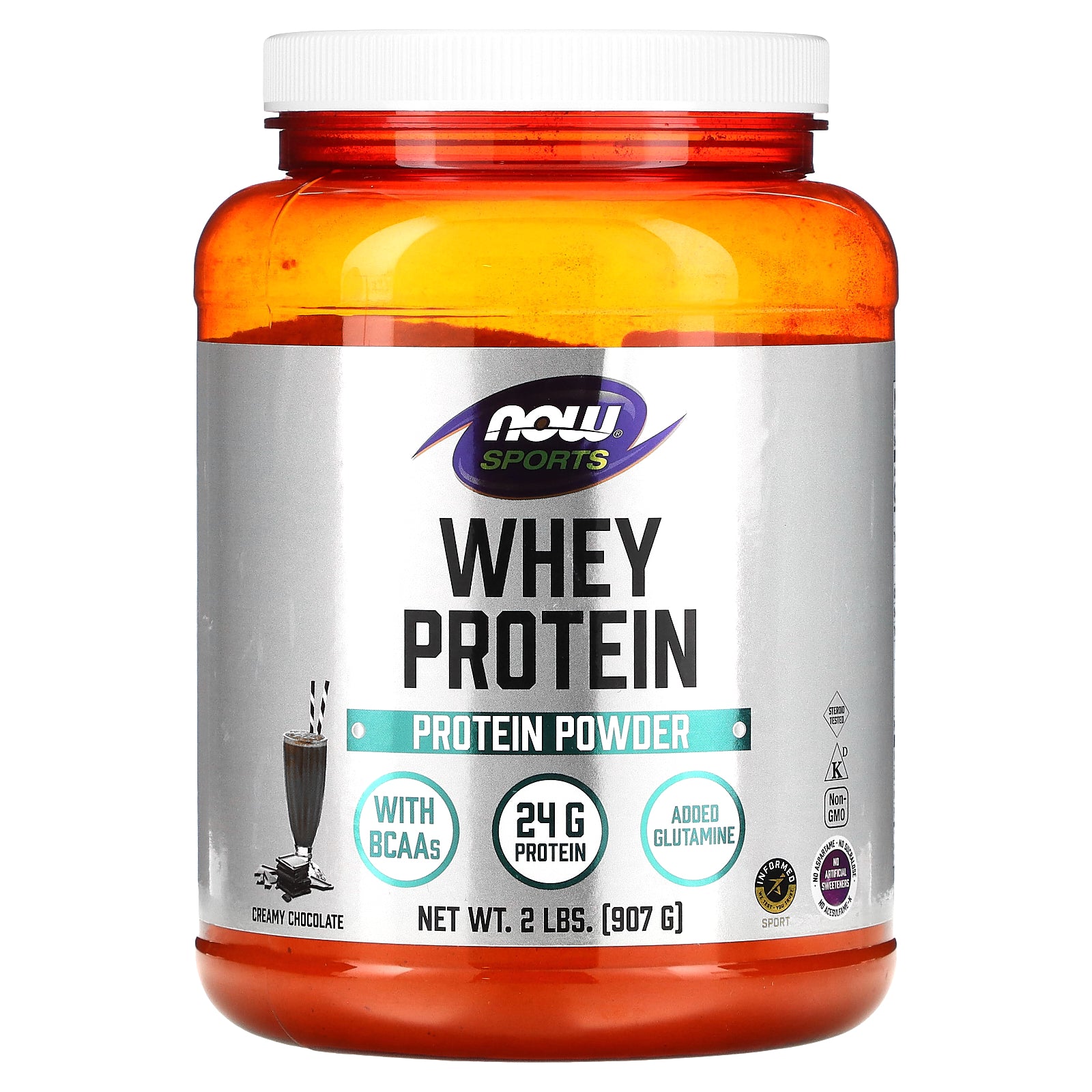 Foto 2 pulgar | Proteína En Polvo Now Foods Whey Creamy Chocolate 907 G - Venta Internacional.