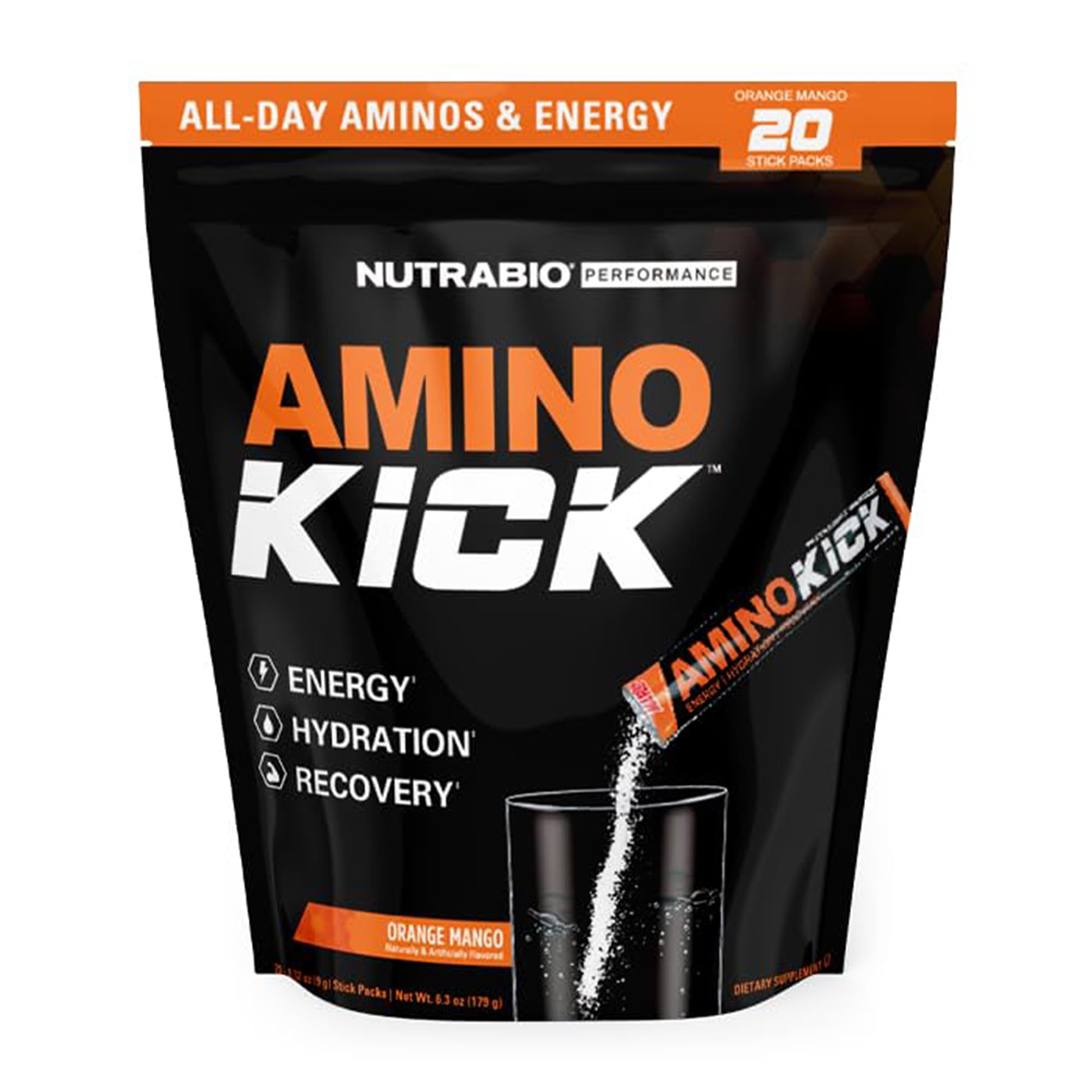 Foto 2 pulgar | Suplemento Nutrabio Amino Kick All In One, 20 Porciones De Naranja Y Mango - Venta Internacional.