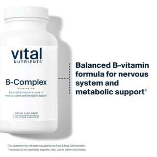 Foto 3 | Complejo B Vital Nutrients 120 Cápsulas-Venta Internacional