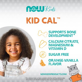 Foto 4 | Suplementos Now Foods Kid Cal con Citrato de Calcio 100 Tabletas Masticables - Venta Internacional