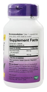 Foto 2 | Suplemento de Extracto de Hoja de Olivo Nature's Way 250 Mg 60 Cápsulas - Venta Internacional
