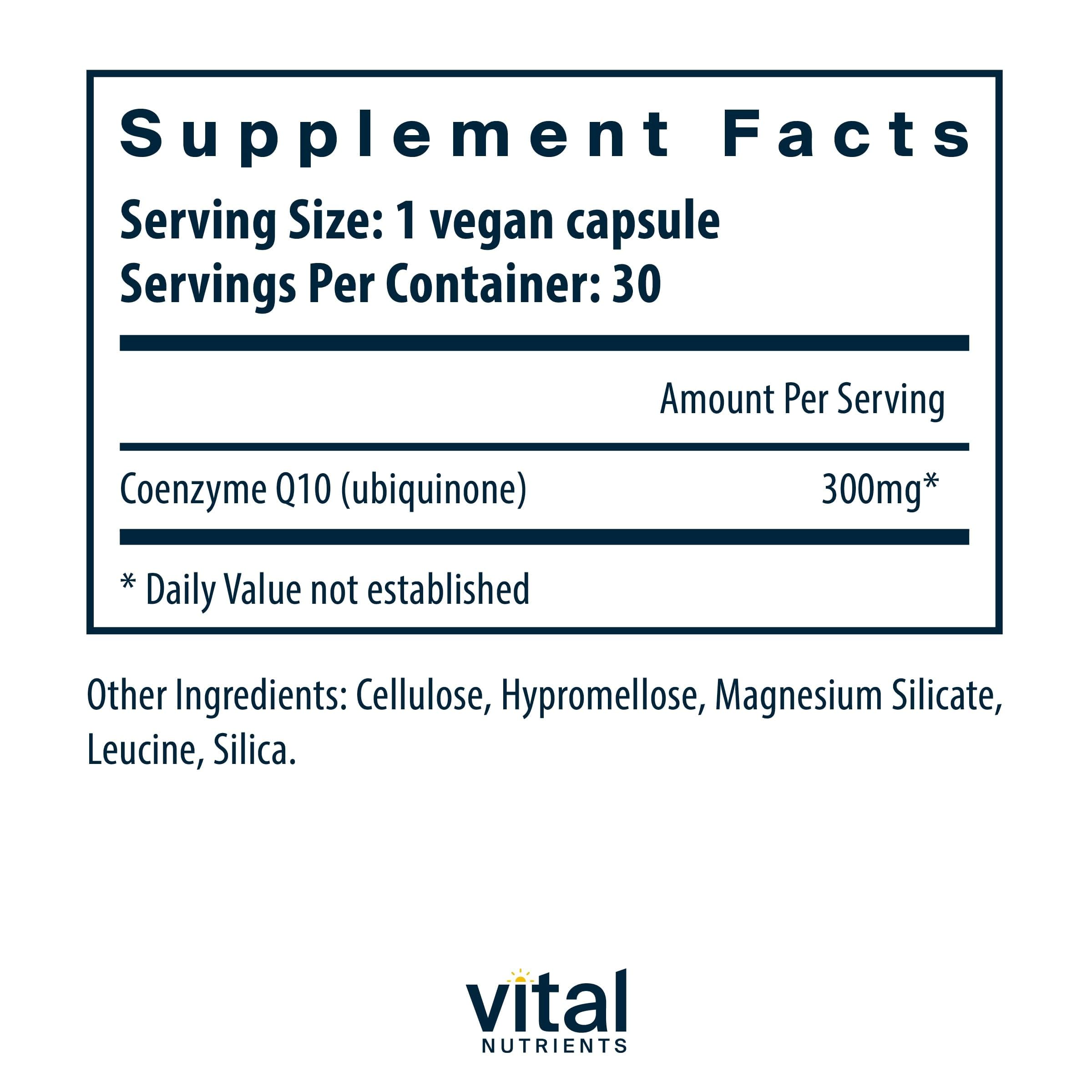 Foto 3 pulgar | Suplemento Vital Nutrients Coq10, 300 Mg, Vegano, 30 Cápsulas - Venta Internacional.
