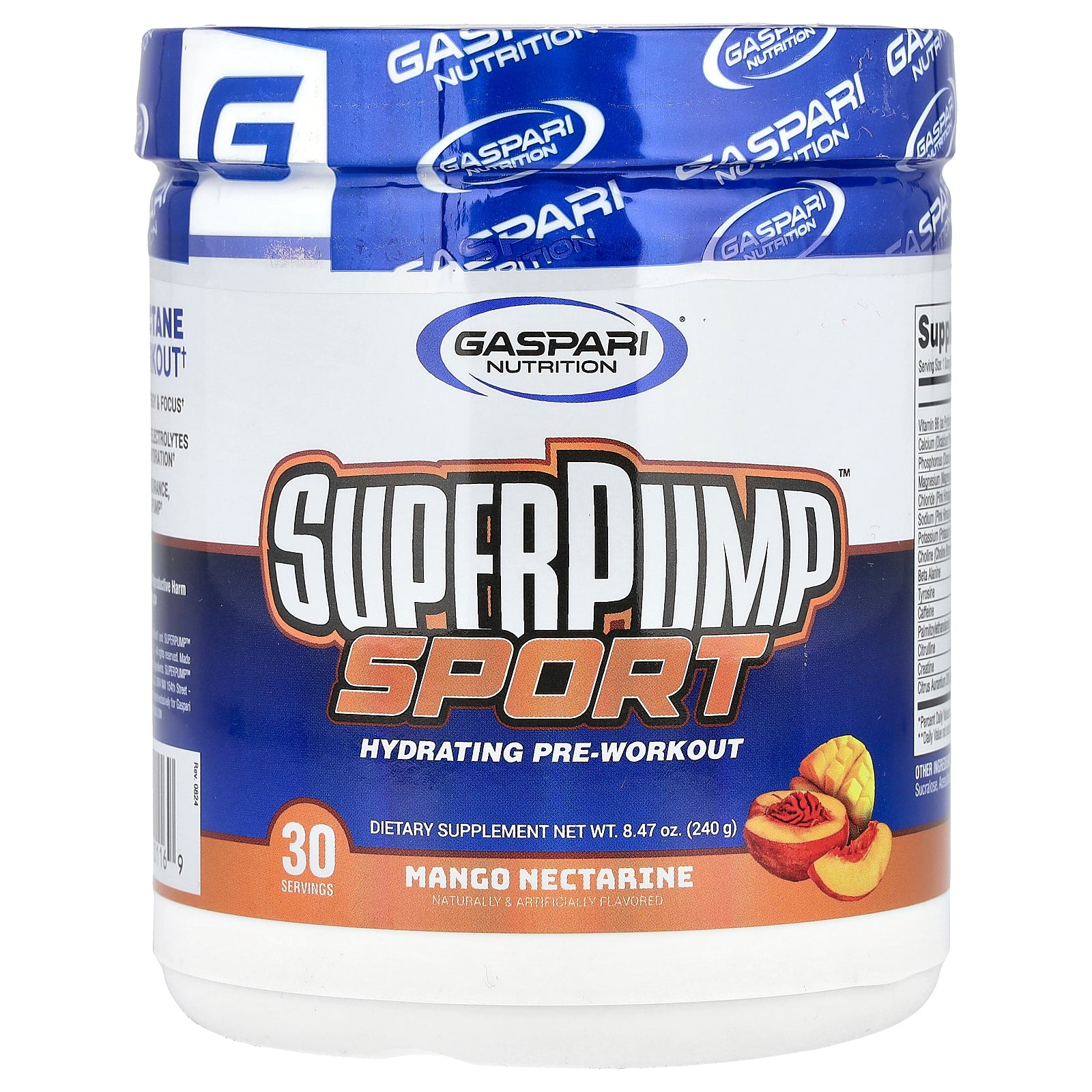 Foto 2 pulgar | Hidratante Gaspari Nutrition Superpump Sport Para Antes Del Entrenamiento, 240 G - Venta Internacional.