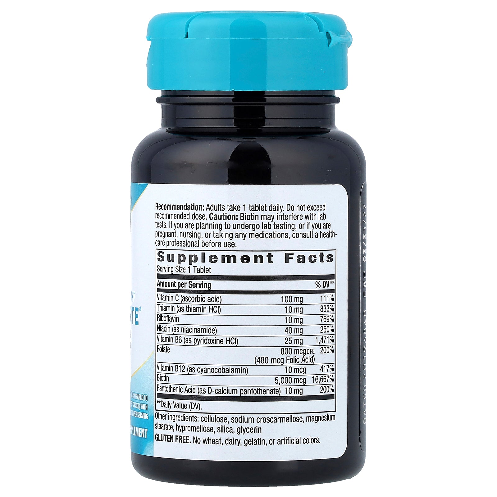 Foto 3 pulgar | Suplemento Nature's Way Biotin Forte Extra Strength 60 Comprimidos - Venta Internacional.