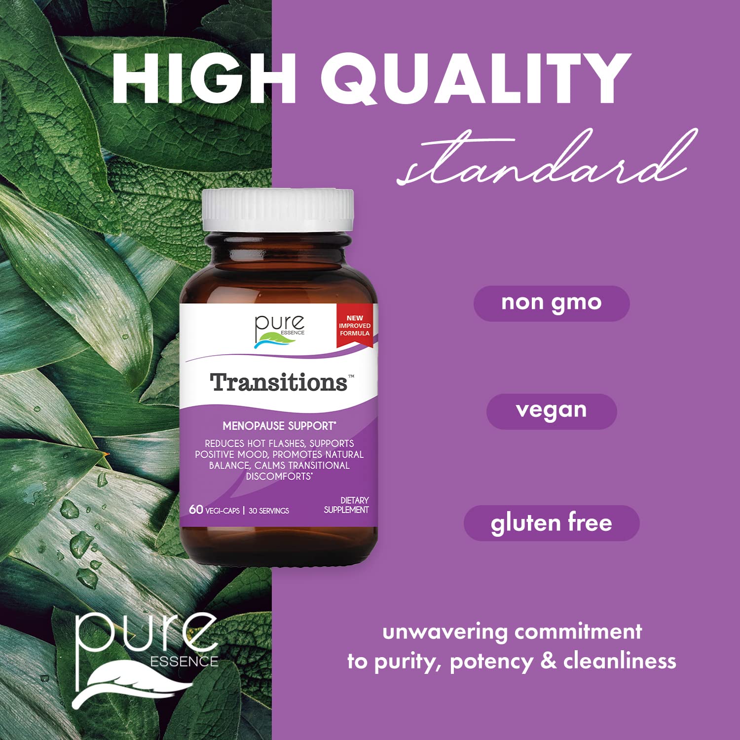 Foto 5 | Suplemento Pure Essence Labs Transitions Vitamins 60 Cápsulas - Venta Internacional.