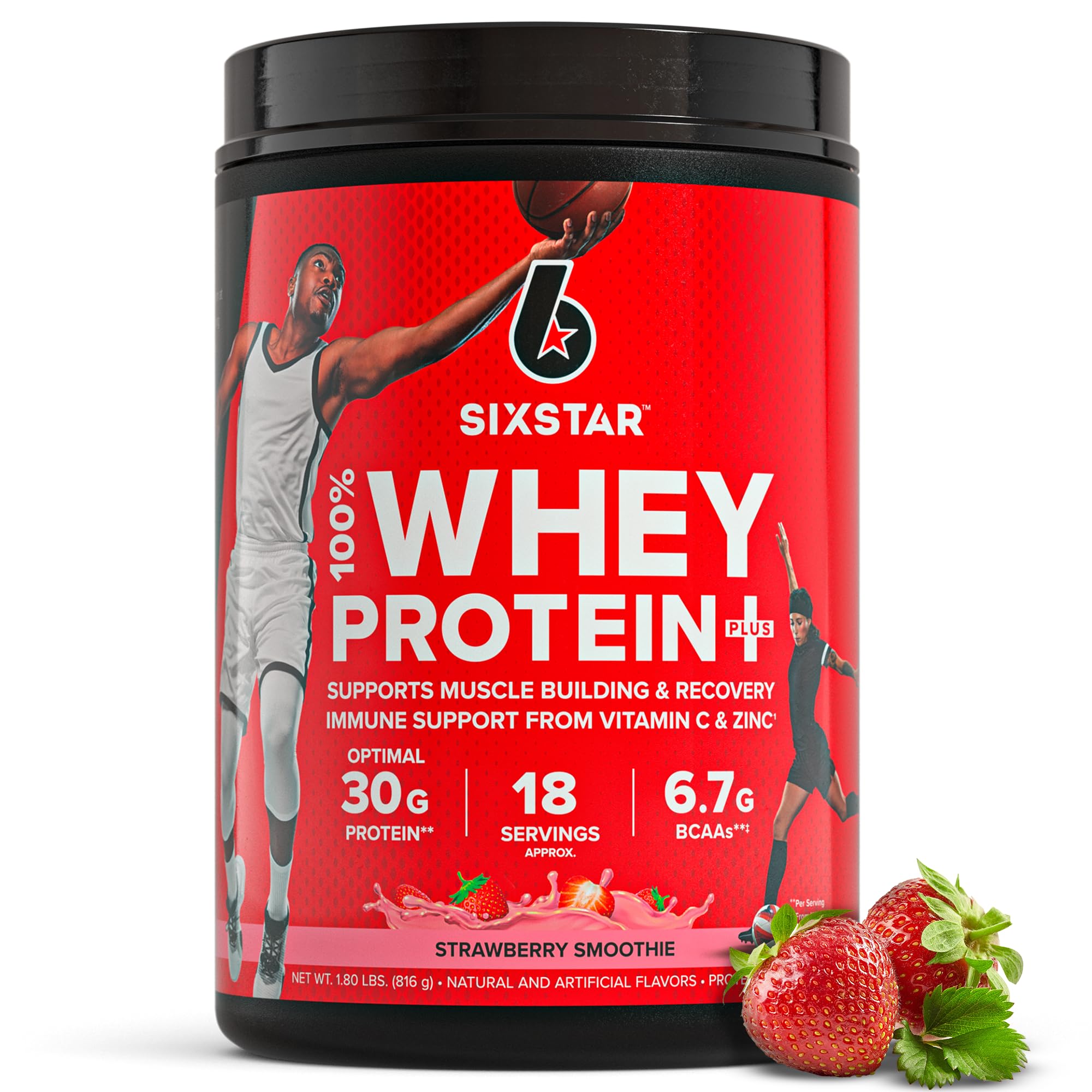 Foto 2 pulgar | Proteína En Polvo Six Star Whey Protein Plus Fresa 0,8 Kg - Venta Internacional.