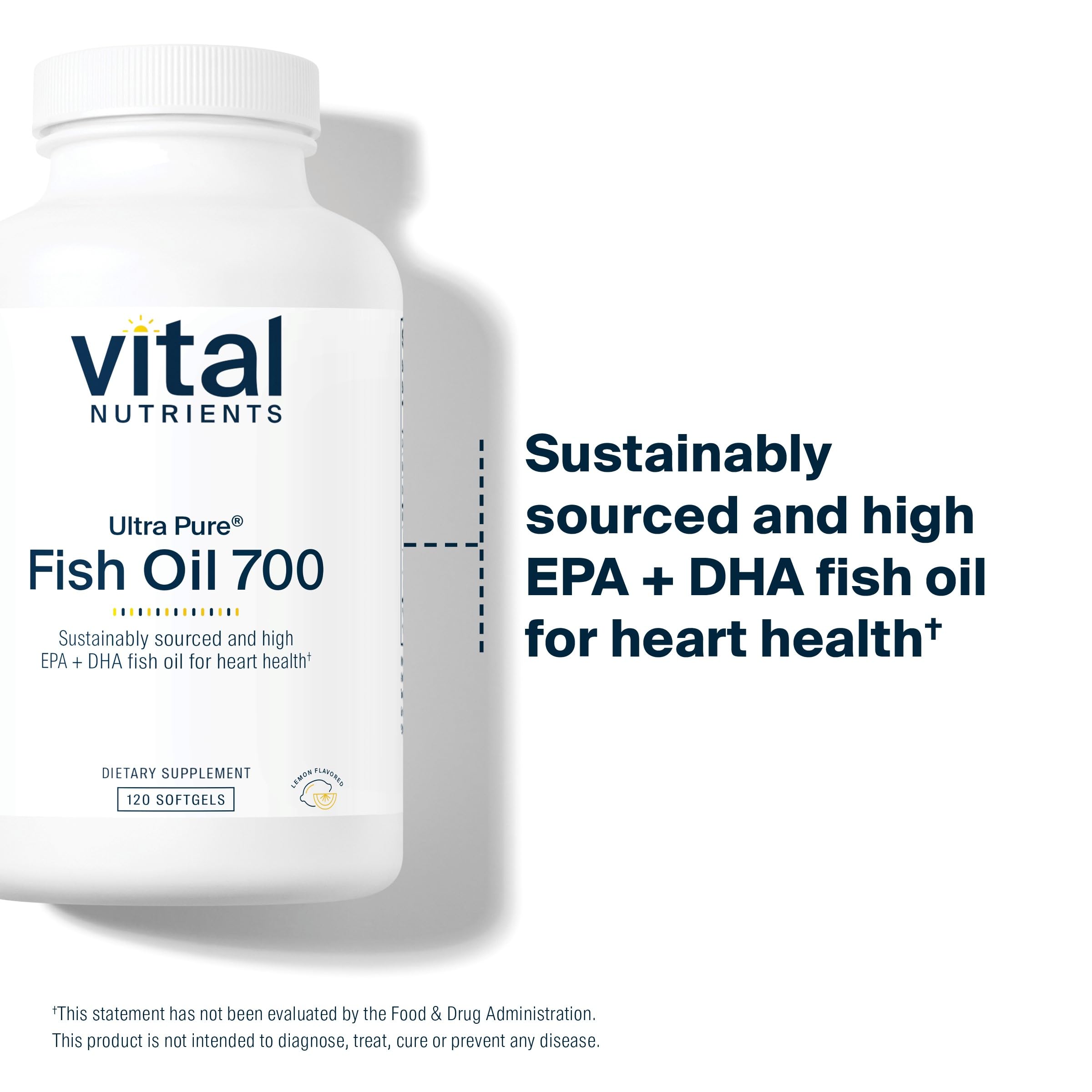Foto 4 pulgar | Suplemento Vital Nutrients Ultra Pure  Fish Oil 700 120 Cápsulas Blandas - Venta Internacional.