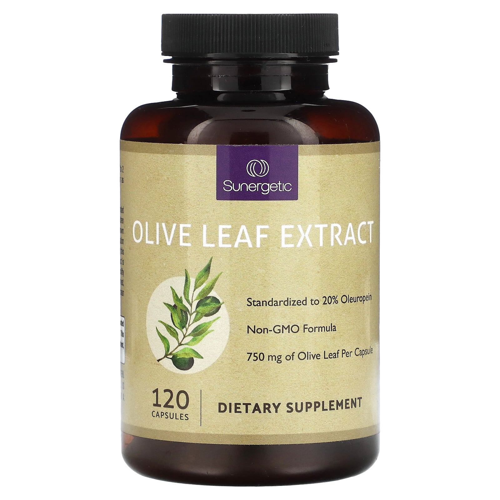 Foto 1 | Suplemento De Extracto De Hoja De Olivo Sunergetic 750 Mg 120 Cápsulas - Venta Internacional.