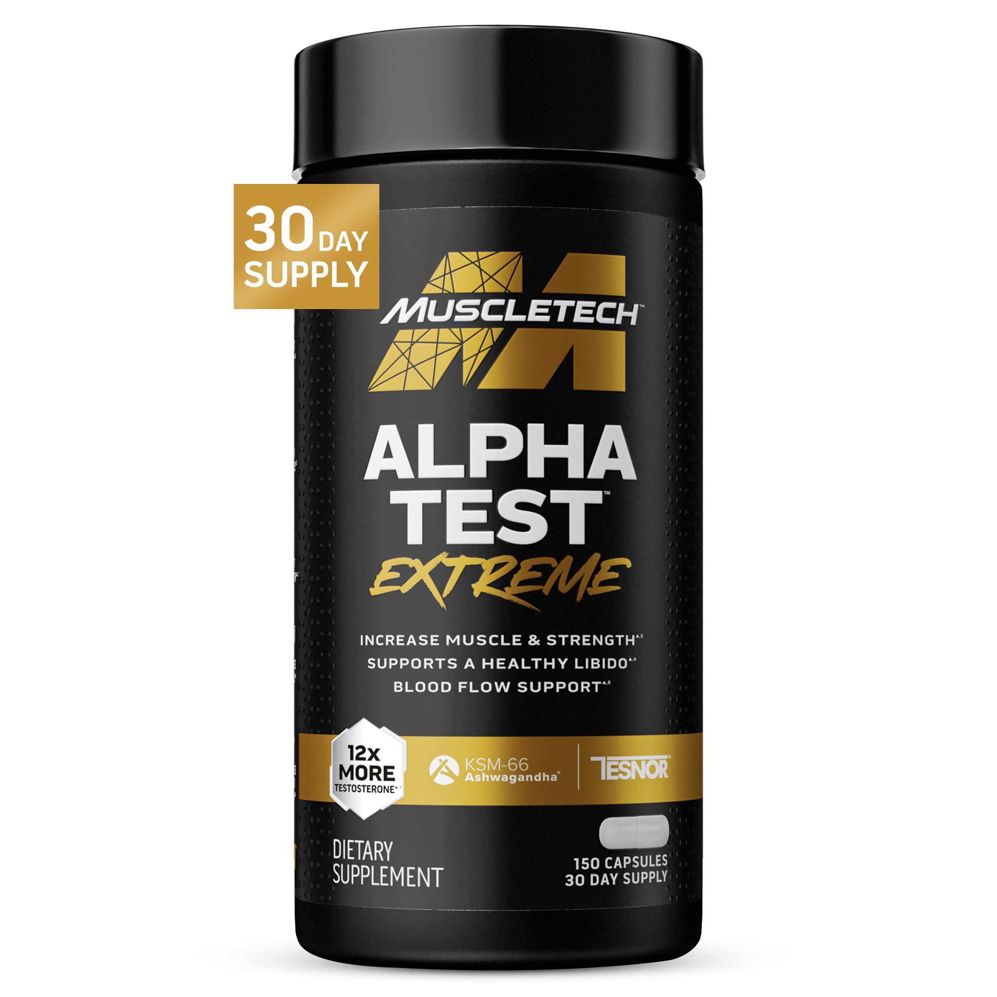 Foto 2 pulgar | Potenciador De Testosterona Muscletech Alphatest 150 Cápsulas - Venta Internacional.