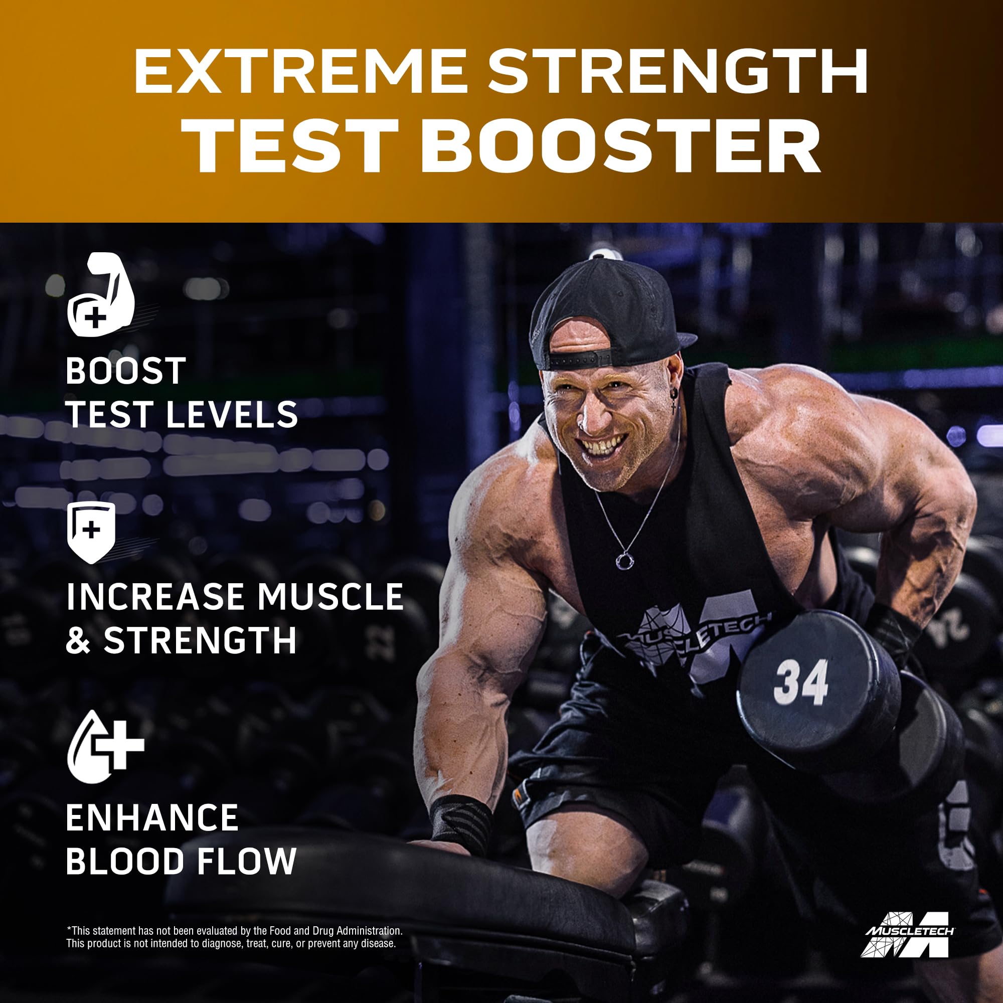 Foto 2 | Potenciador De Testosterona Muscletech Alphatest 150 Cápsulas - Venta Internacional.