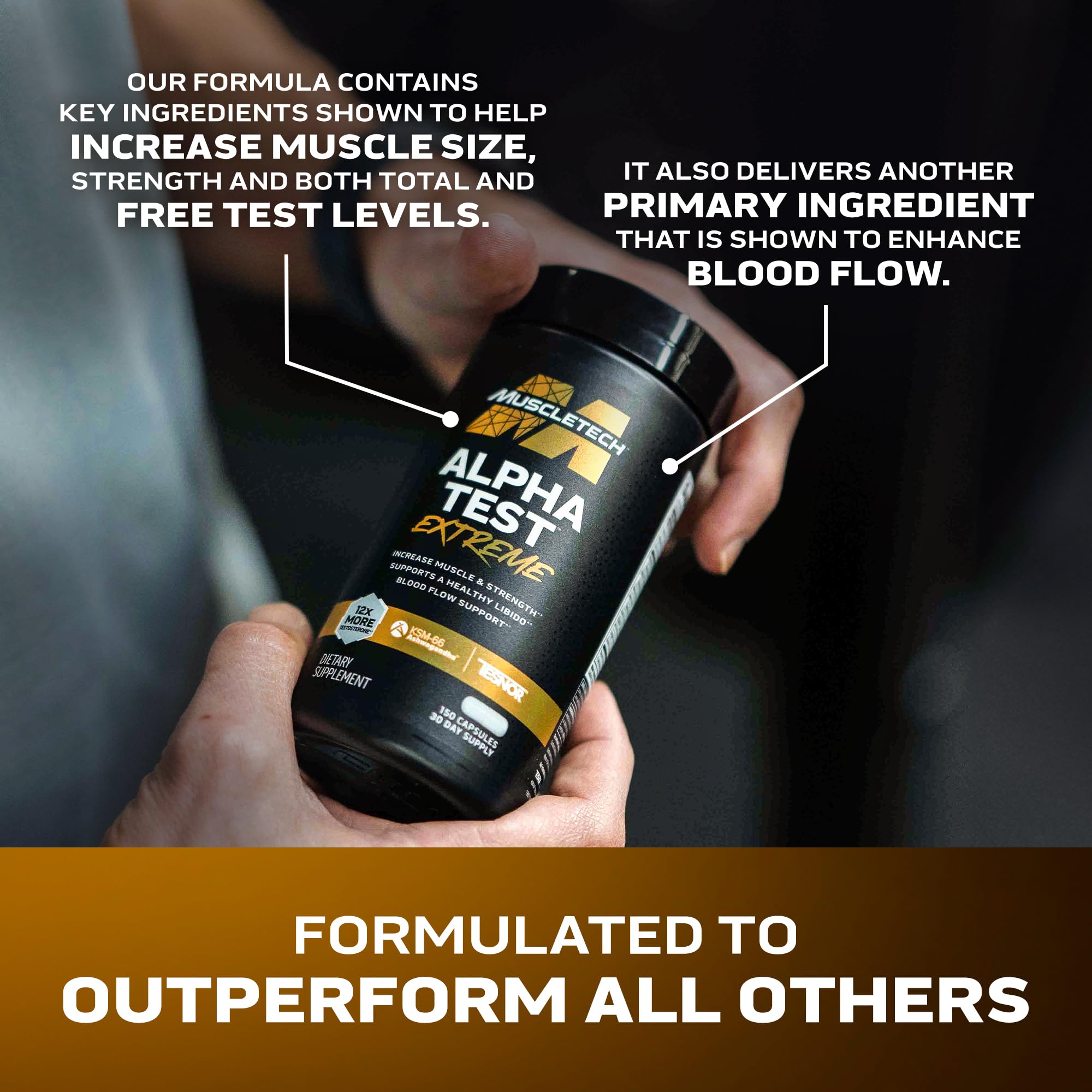 Foto 4 pulgar | Potenciador De Testosterona Muscletech Alphatest 150 Cápsulas - Venta Internacional.