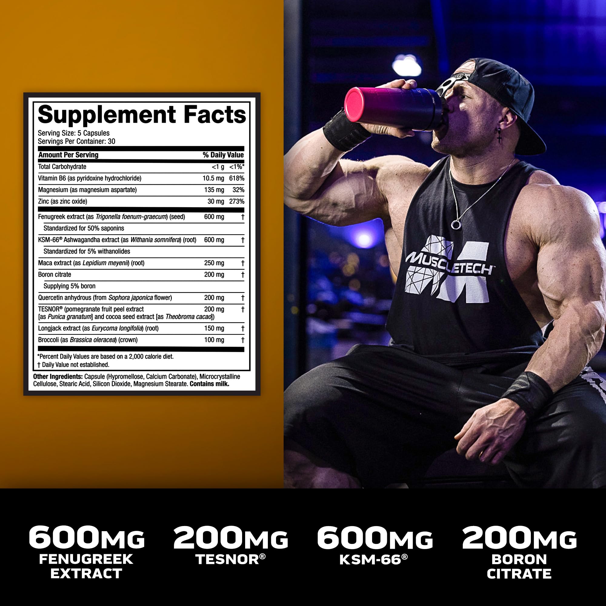 Foto 4 | Potenciador De Testosterona Muscletech Alphatest 150 Cápsulas - Venta Internacional.