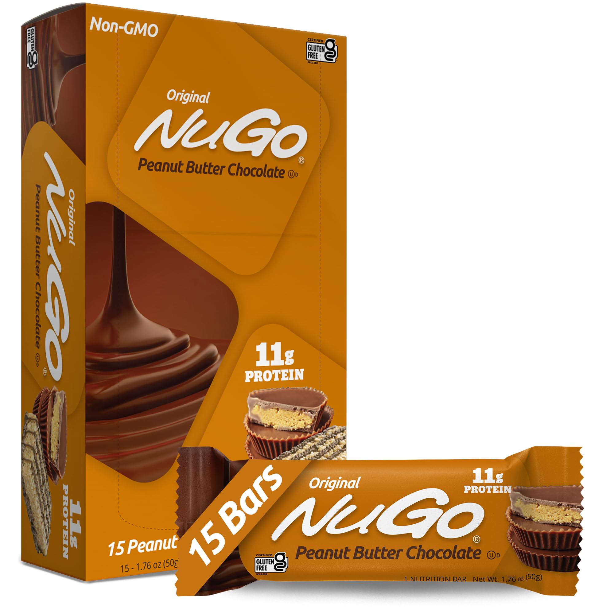 Foto 2 pulgar | Protein Bar Nugo Sabor Mantequilla De Cacahuete 15x11g Sin Gluten - Venta Internacional.