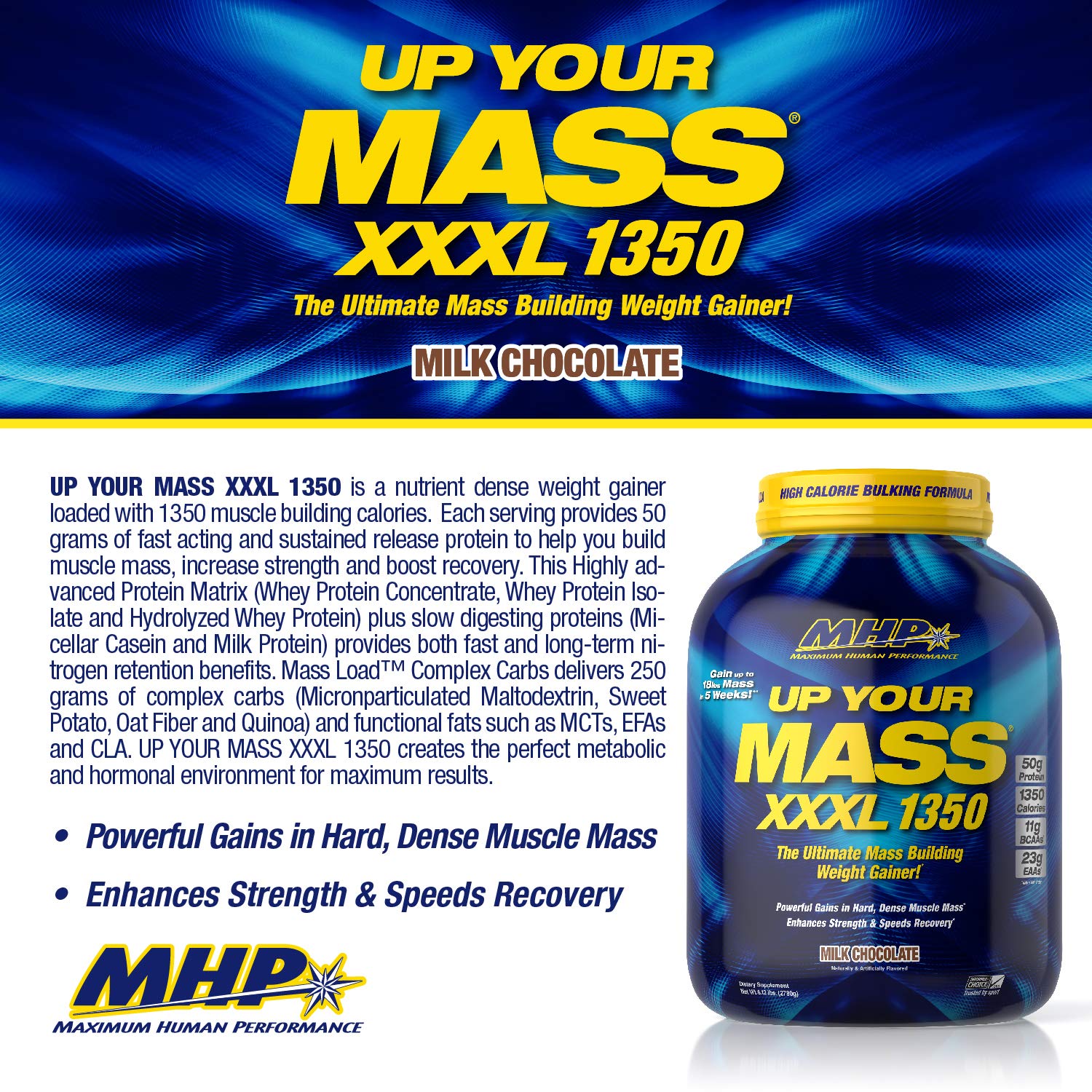 Foto 3 pulgar | Weight Gainer Máximo Rendimiento Humano Mhp Uym Xxxl 1350 - Venta Internacional.
